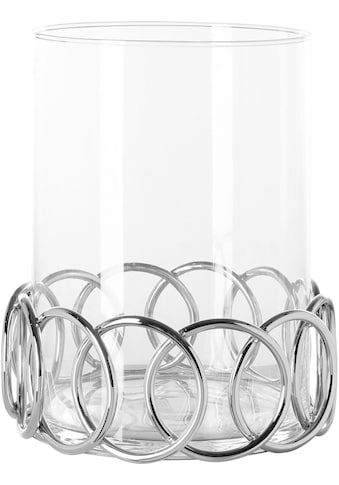 Fink Windlicht »JUWEL«, (1 St.), Kerzenhalter aus Edelstahl mit  Glaseinsatz, Höhe ca. 28,50 cm bestellen