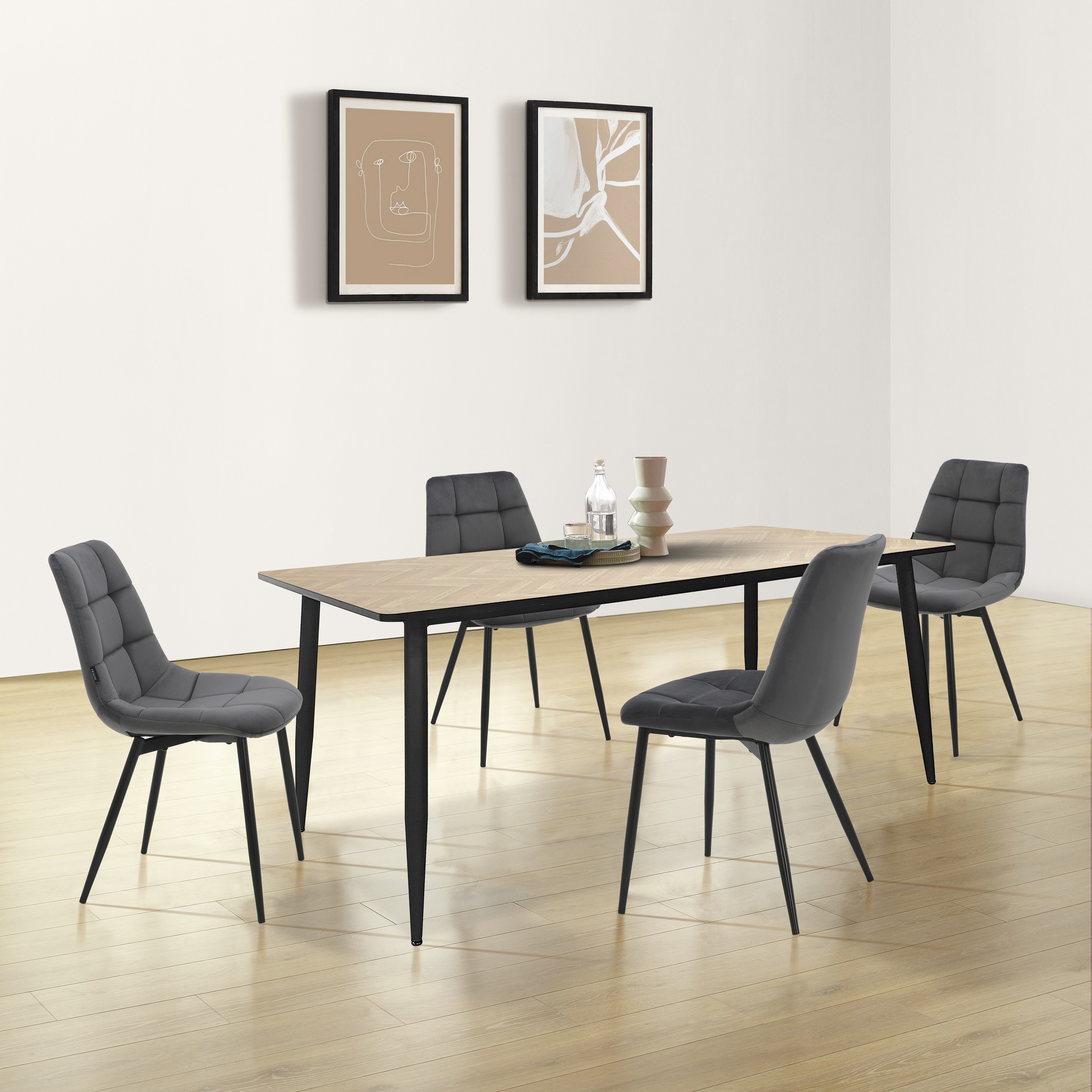 INOSIGN Esszimmerstuhl »Arhus, TOPSELLER!«, (Set), 2 St., Samtvelours, Küch günstig online kaufen