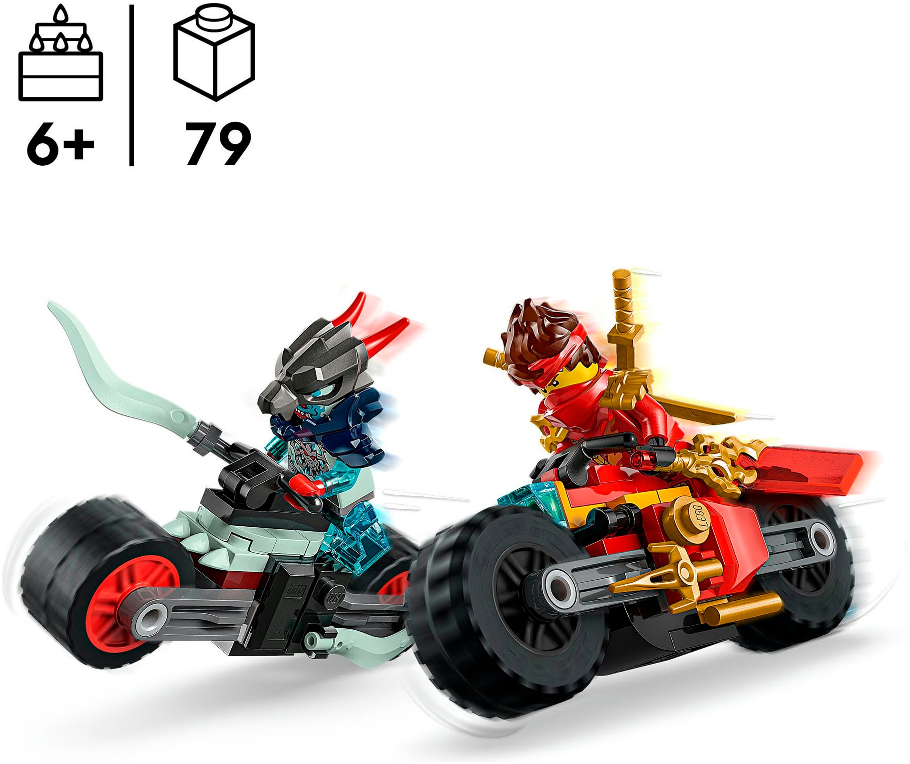 LEGO® Konstruktionsspielsteine »Kais Motorradrennen (71838), LEGO Ninjago«, (79 St.), Made in Europe