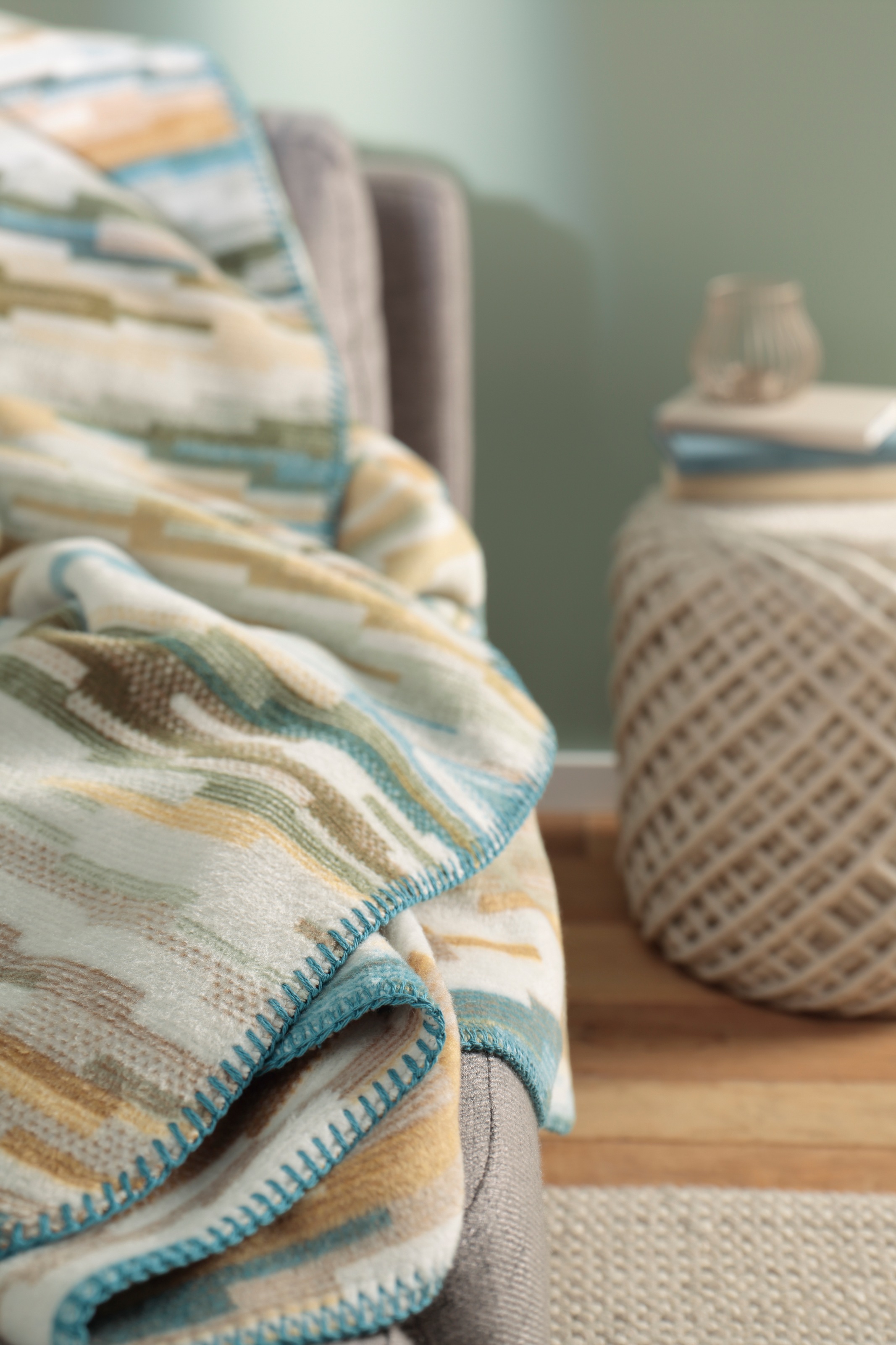 Biederlack Wohndecke »Wohndecke Mission Teal«, im modernen Design günstig online kaufen