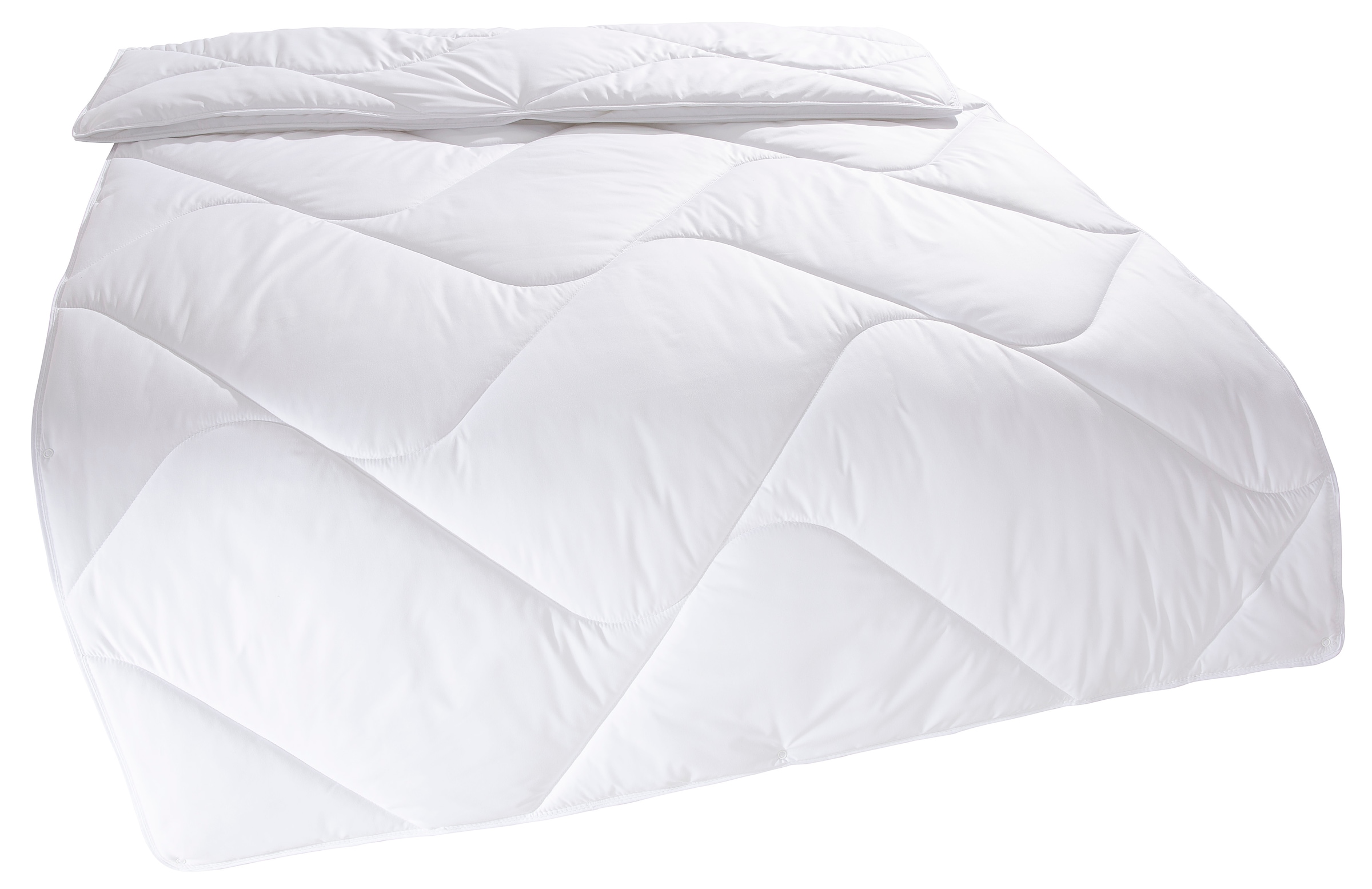 fan Microfaserbettdecke + Kopfkissen »Bettwaren-Set in 135x200 cm, für Sommer oder 4-Jahreszeiten«, (Spar-Set, 4-Tlg.)
