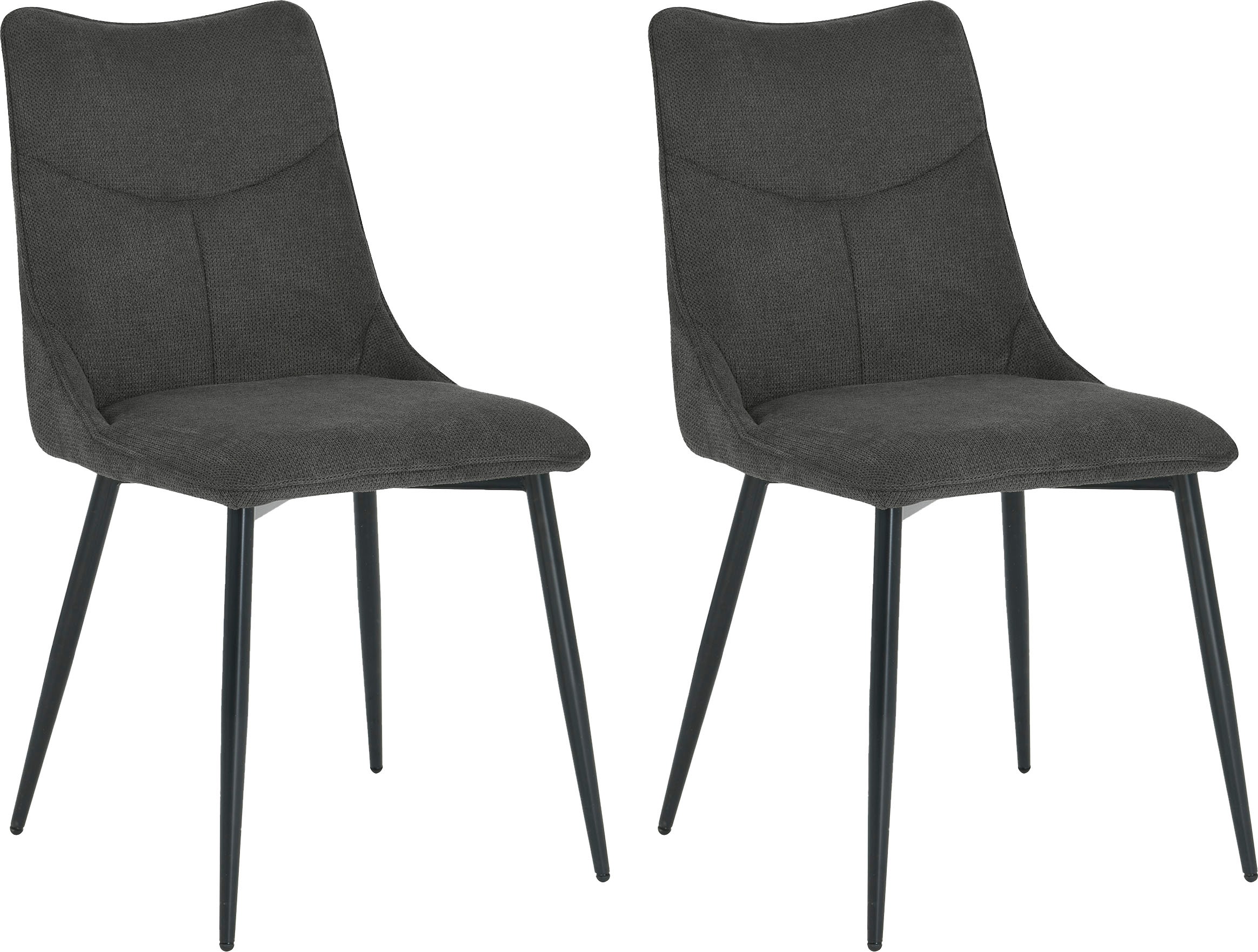 byLIVING Esszimmerstuhl »Carlo (2er-Set)«, (Set), Gestell Metall schwarz, K günstig online kaufen