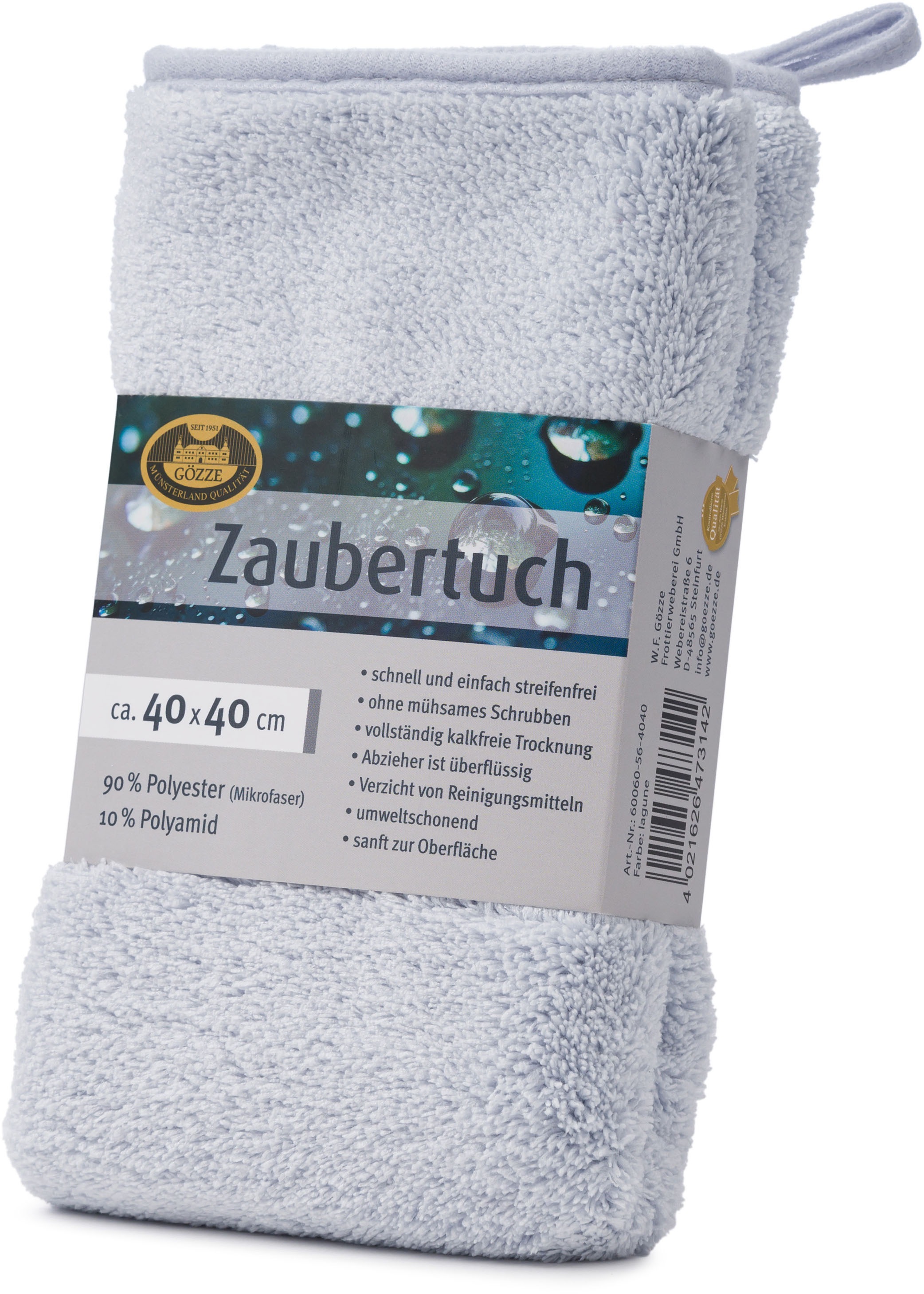 Gözze Mikrofasertuch »Zaubertuch«, Mikrofaser, 40 cmx40 cm, (Set, 2 St.), hohe Wasseraufnahme, extrem saugstark, zum reinigen und trocknen