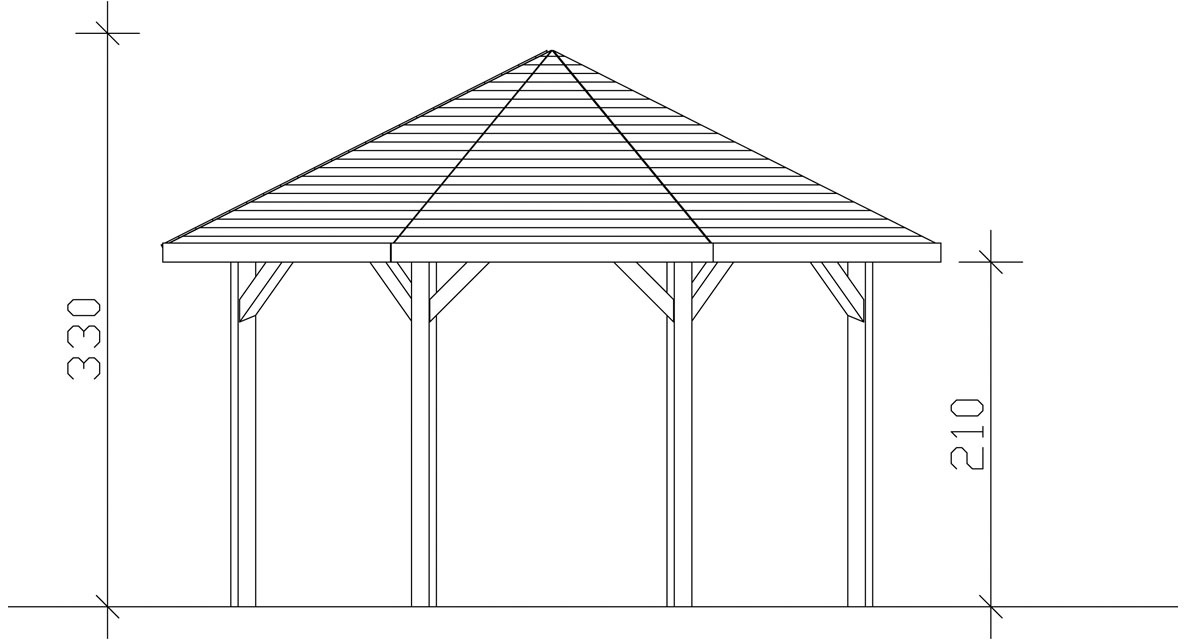 Skanholz Pavillon »Nice 2«, 8-Eck, BxT: 484x484 cm