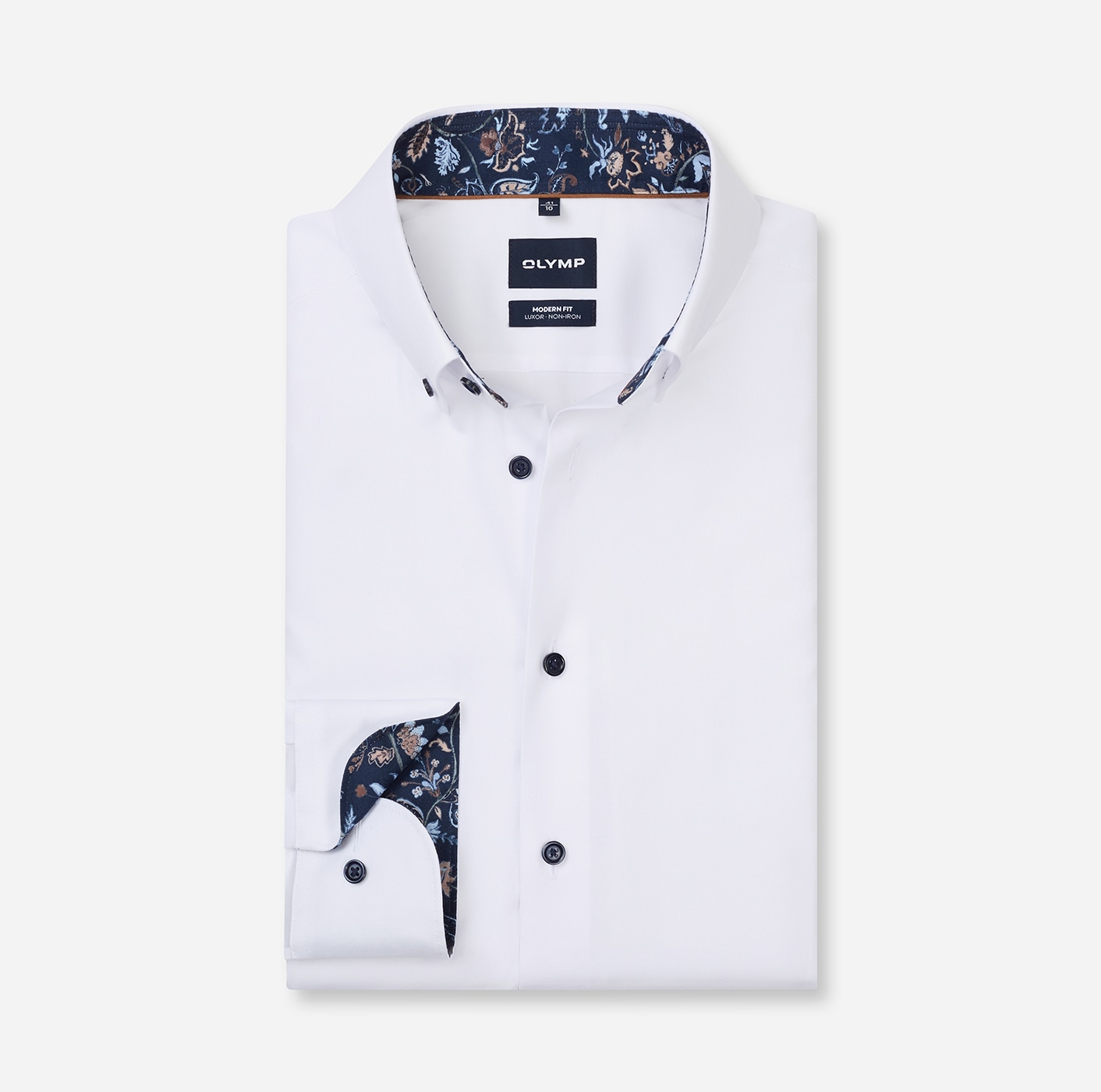 OLYMP Langarmhemd »Luxor« Businesshemd, Button-down-Kragen, Modern Fit