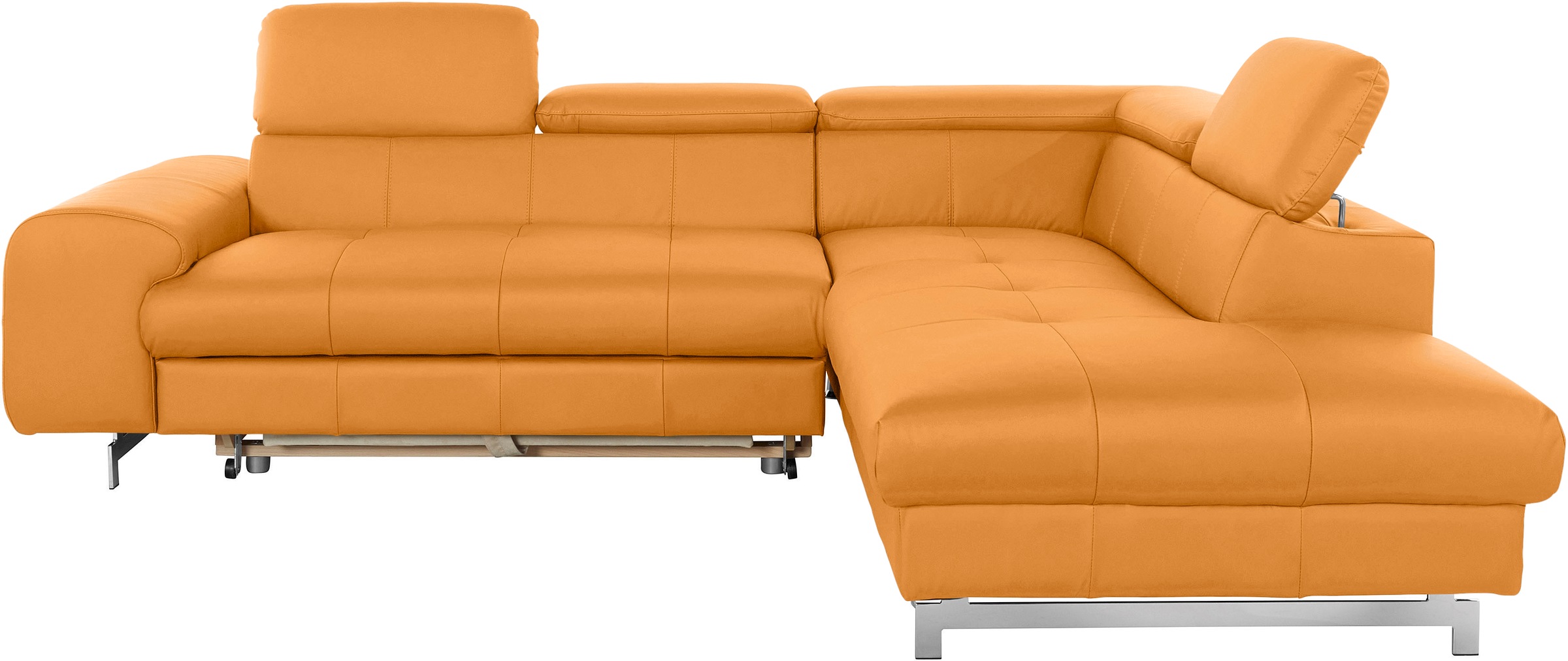 COTTA Ecksofa "Chef L-Form", mit Kopfteilverstellung, edle Metallkufen, wah günstig online kaufen
