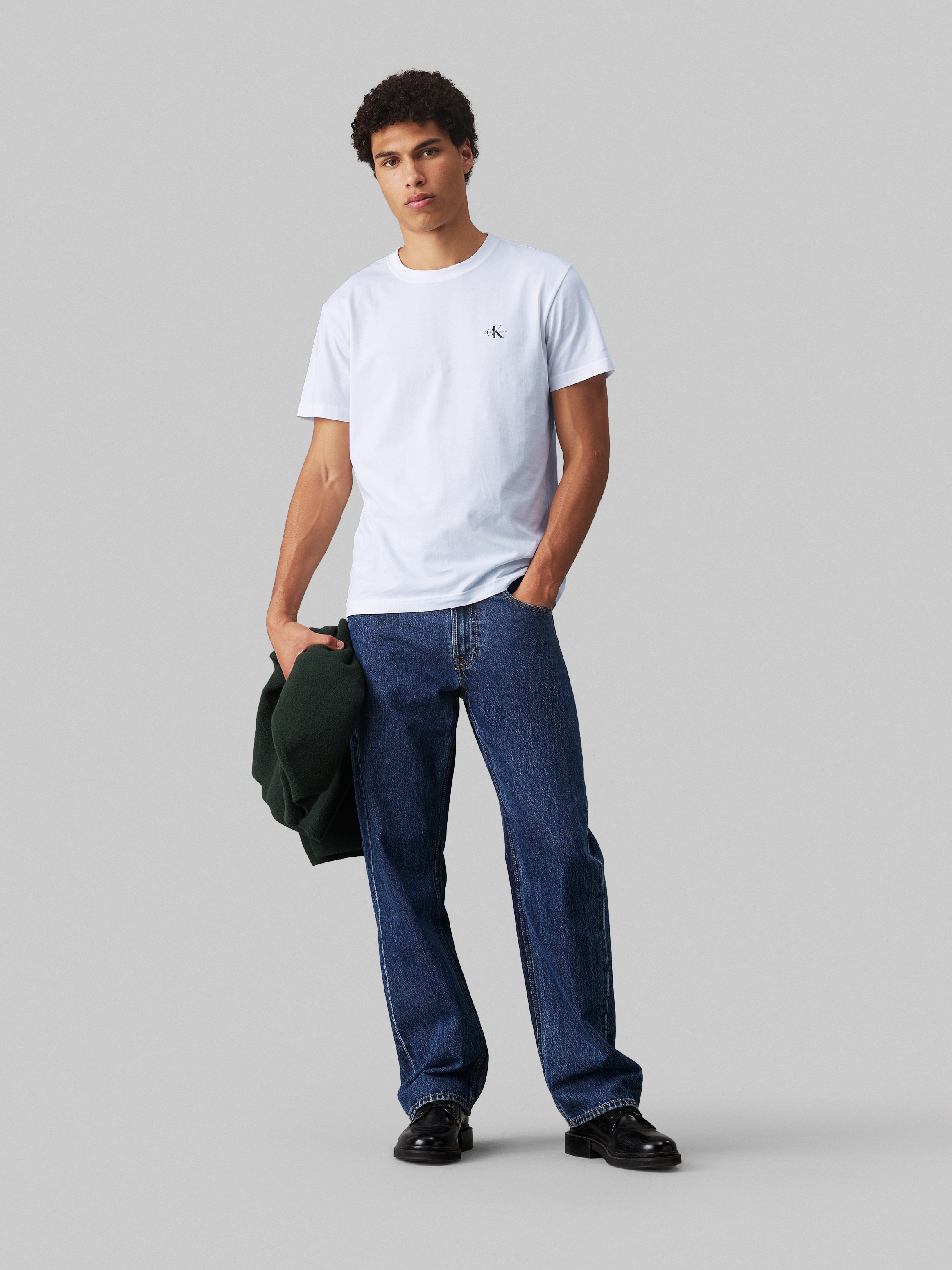Calvin Klein Jeans T-Shirt »2 PACK MONOLOGO«, Logodruck
