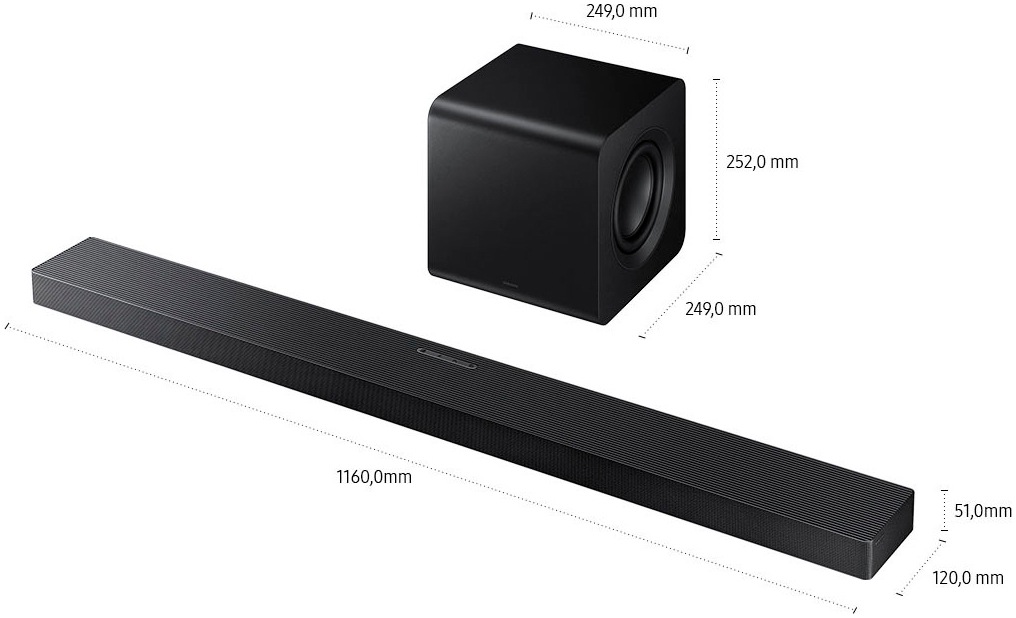 Samsung Soundbar »HW-QS710GF Q-Soundbar«, 3.1.2-Kanal Sound System, SpaceFit Sound Pro, Flexible Positionierung