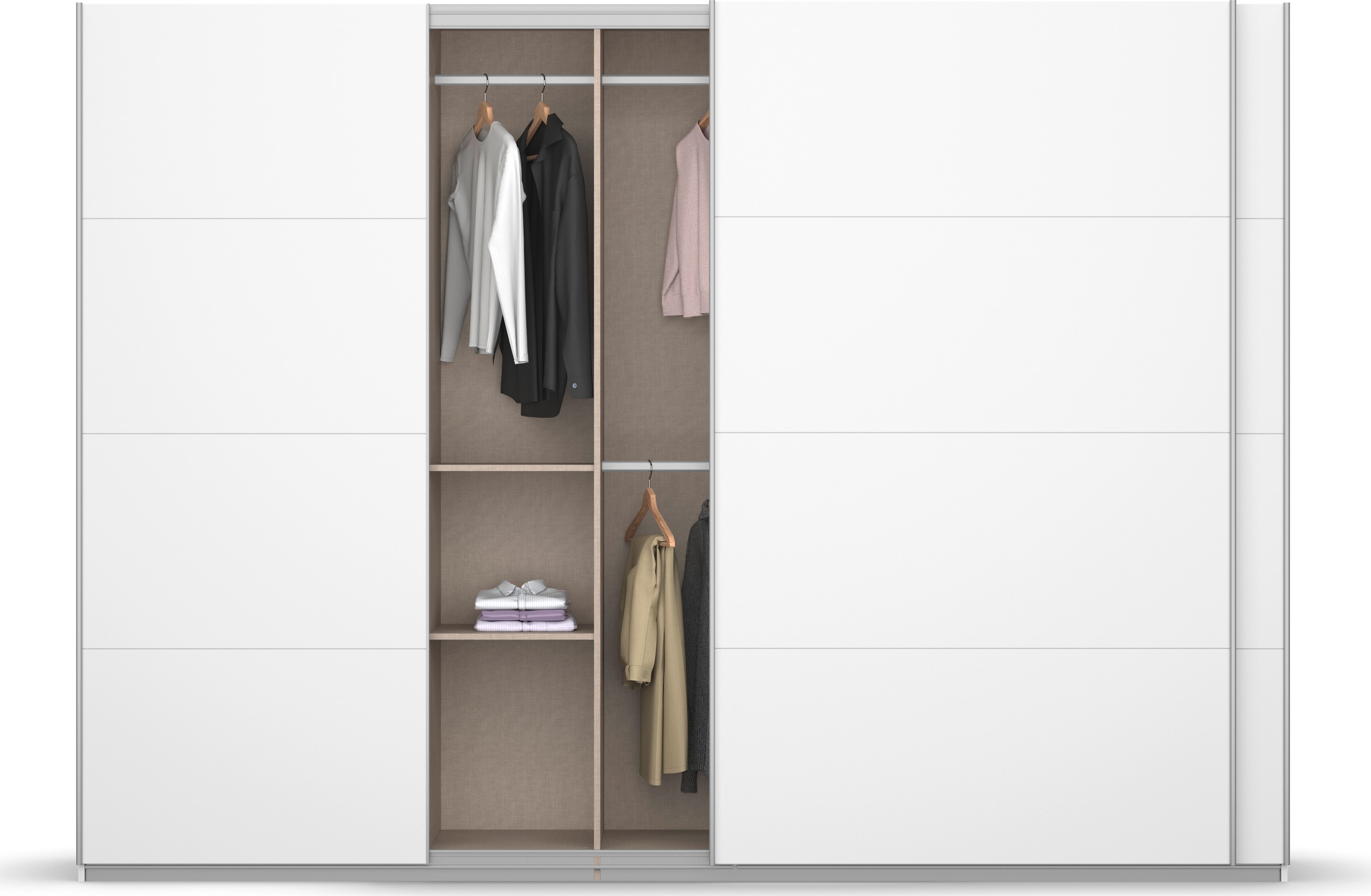 rauch Schwebetürenschrank »Koluna«, Glasfront, inkl. 2 Innenschubladen sowie extra Böden