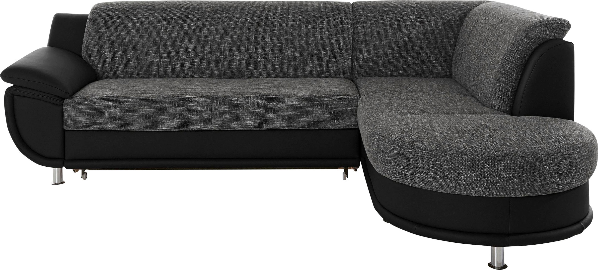 TRENDMANUFAKTUR Ecksofa »Rondo 3, zeitlos und bequem, Materialmix, breite A günstig online kaufen