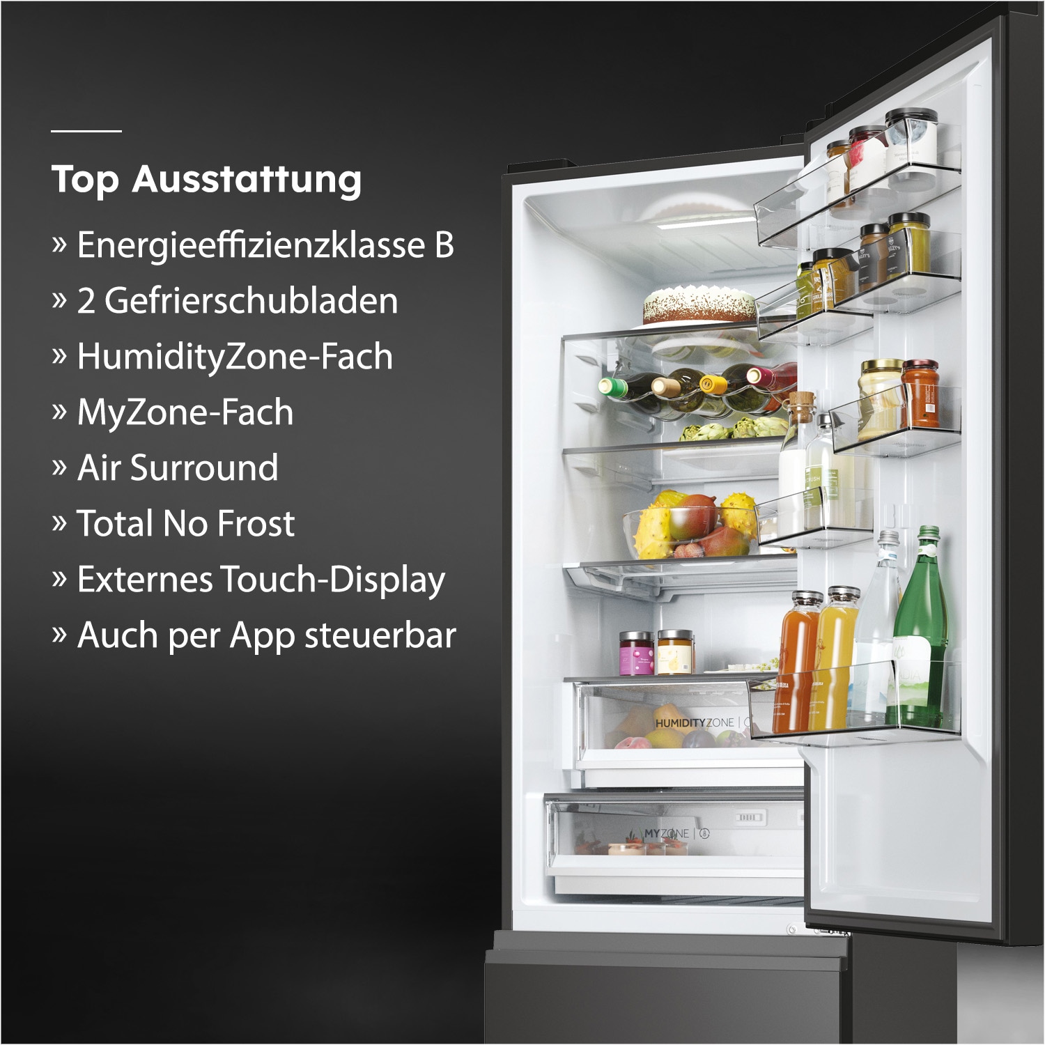 Haier Kühl-/Gefrierkombination 3D 60 SERIES 5 »HTW5620DNPT« 205 cm hoch 59,5 cm breit