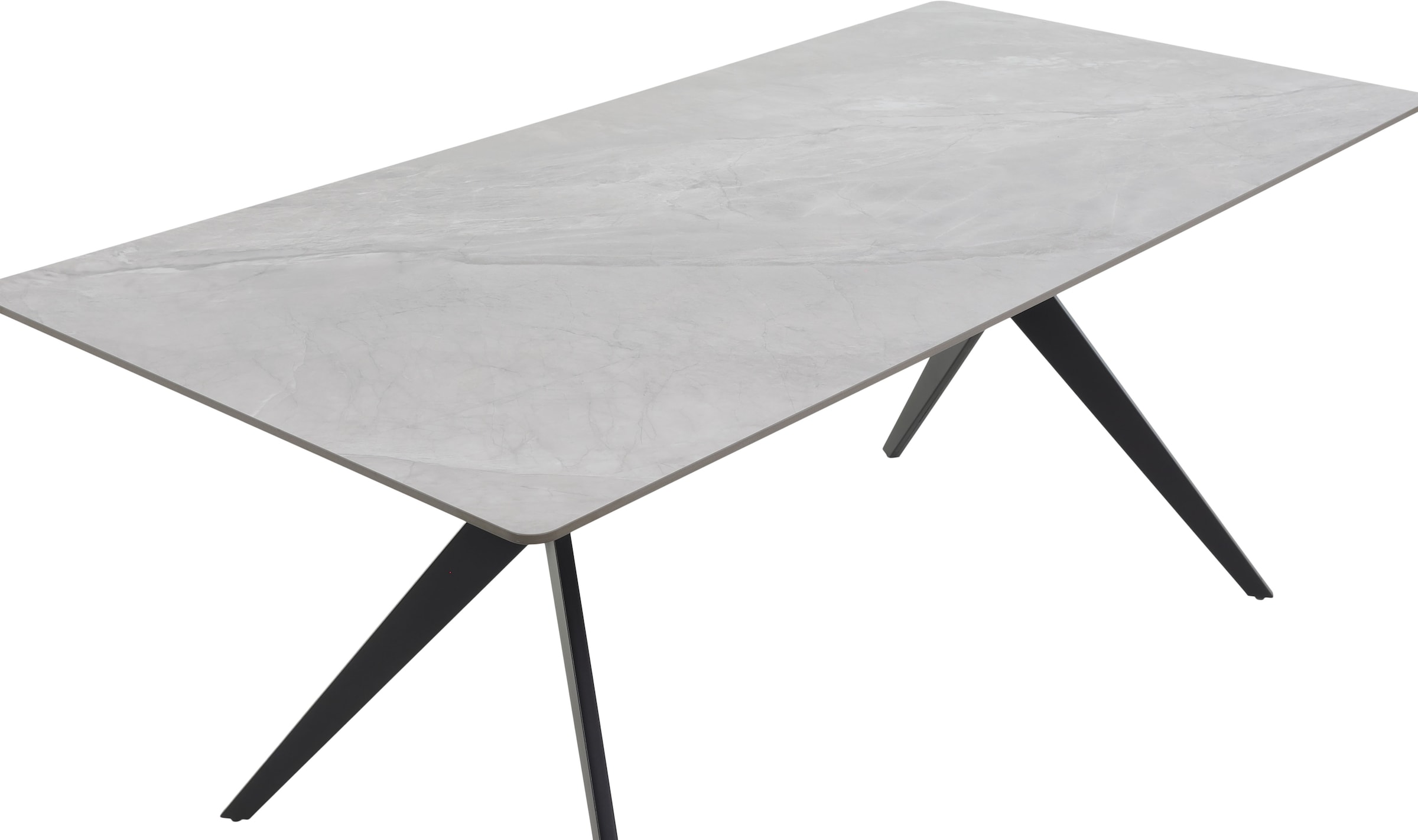 HELA Esstisch »PACCINO« 1 Stk. tlg. Sintered Stone, Marmoroptik, Platte fest (1 cm), Metallgestell konisch