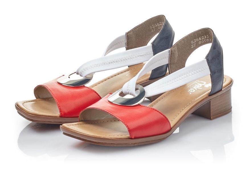 Rieker Sandalette, Sommerschuh, Sandale, Blockabsatz, mit Stretchband
