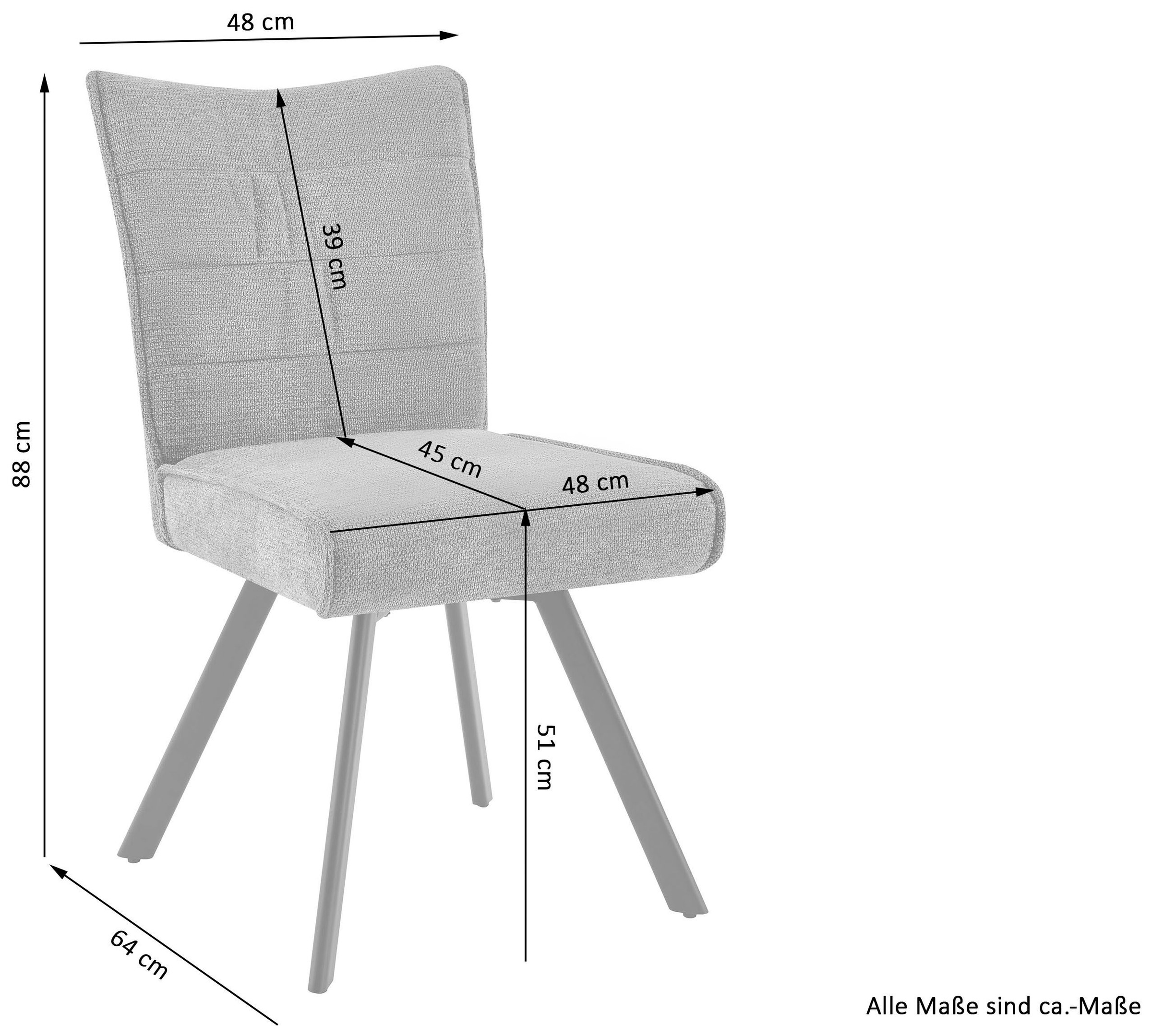 OTTO home Esszimmerstuhl »Garry« (Set) 2 Stk.