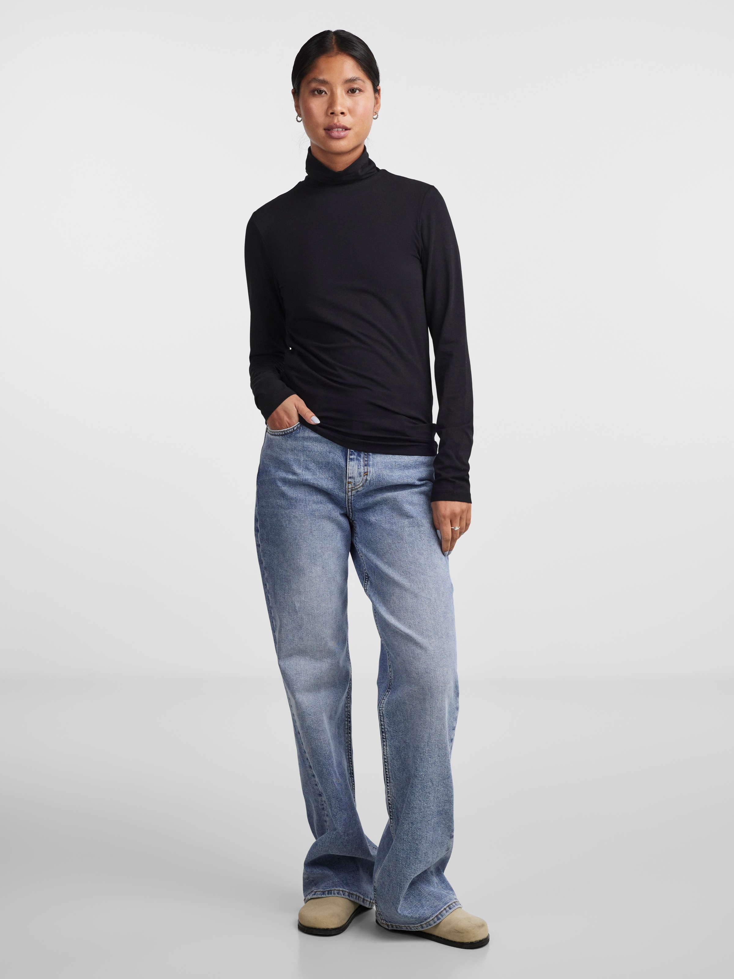 pieces Rollkragenshirt »PCSIRENE LS ROLLNECK TOP JRS NOOS«
