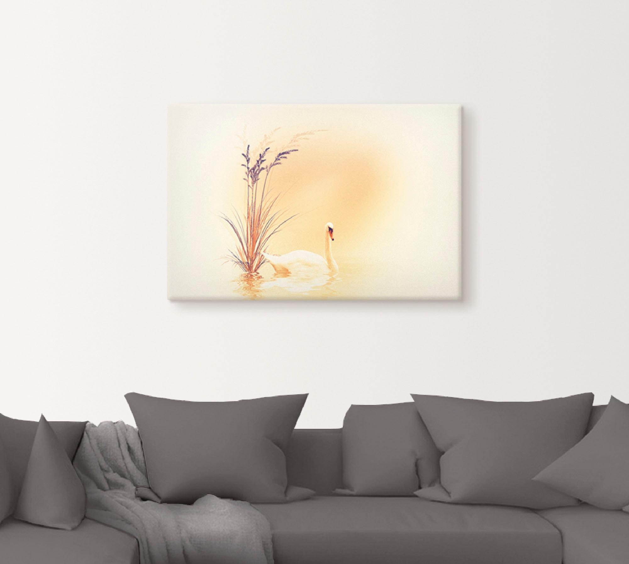 Artland Wandbild »Weisser Schwan«, Vögel, (1 St.), als Alubild, Outdoorbild günstig online kaufen