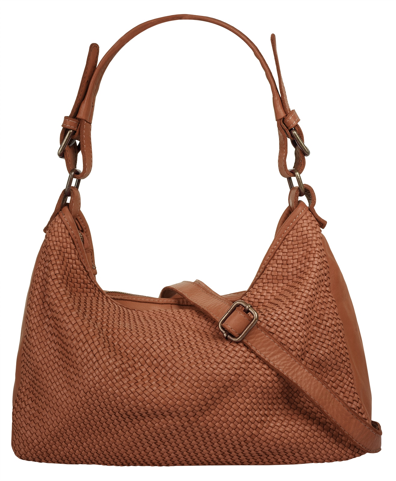 Shopper, echt Leder, Made in Italy, Gr. B/H/T: 32 cm x 24 cm x 15 cm onesize, cognac
