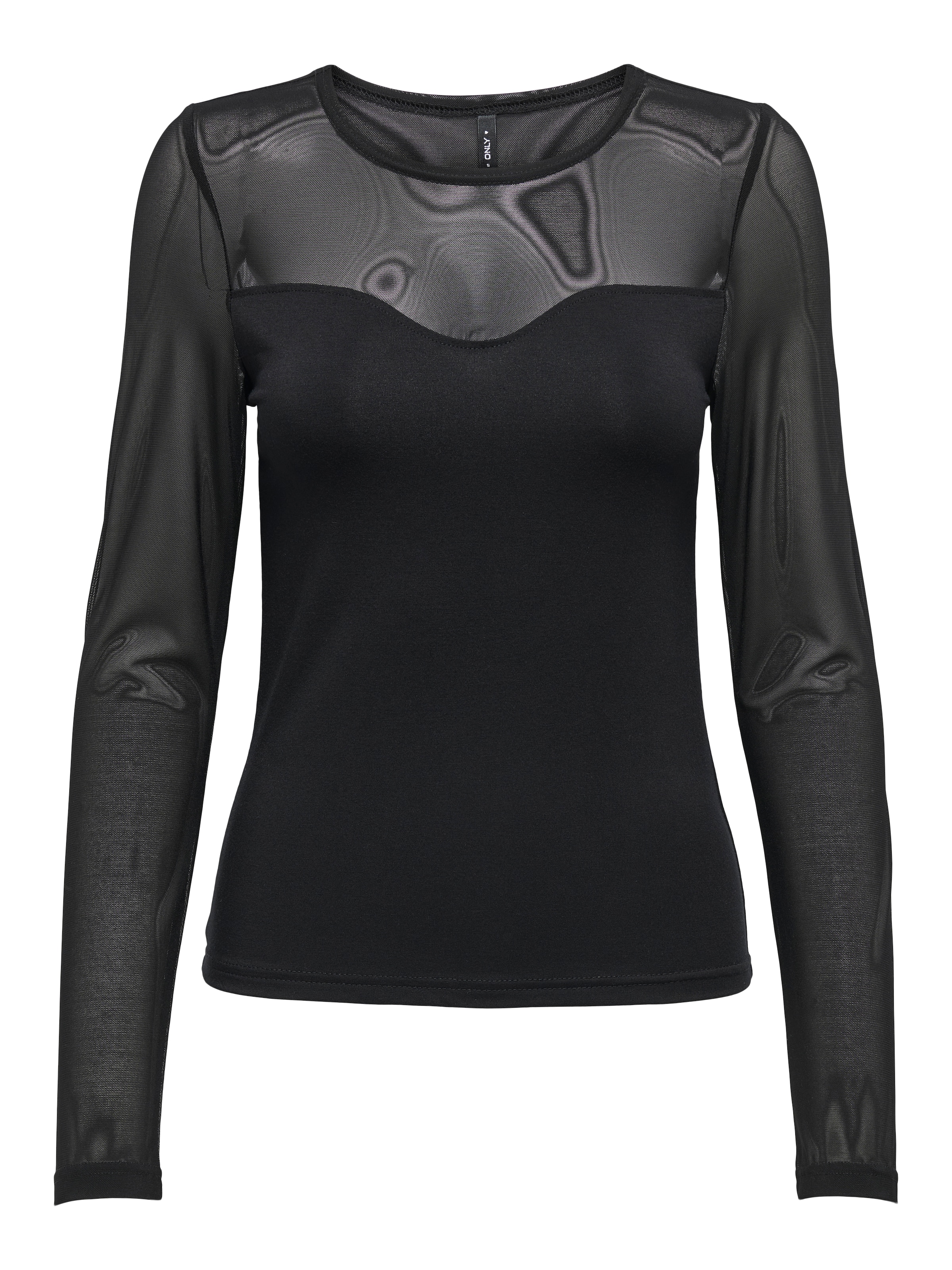 ONLY Spitzenshirt »ONLSABINA L/S O-NECK MIX TOP BOX JRS«