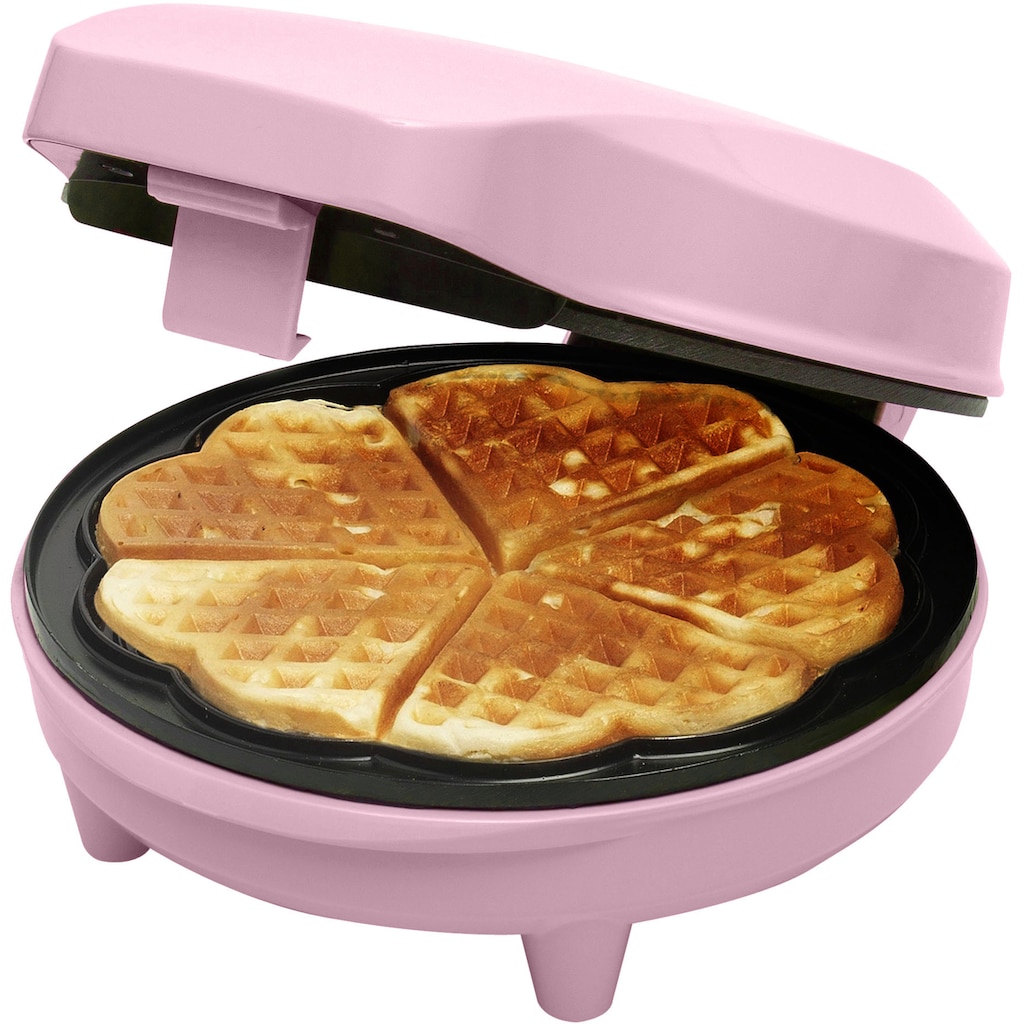 bestron Waffeleisen »ASW217pink Sweet Dreams«, 700 W