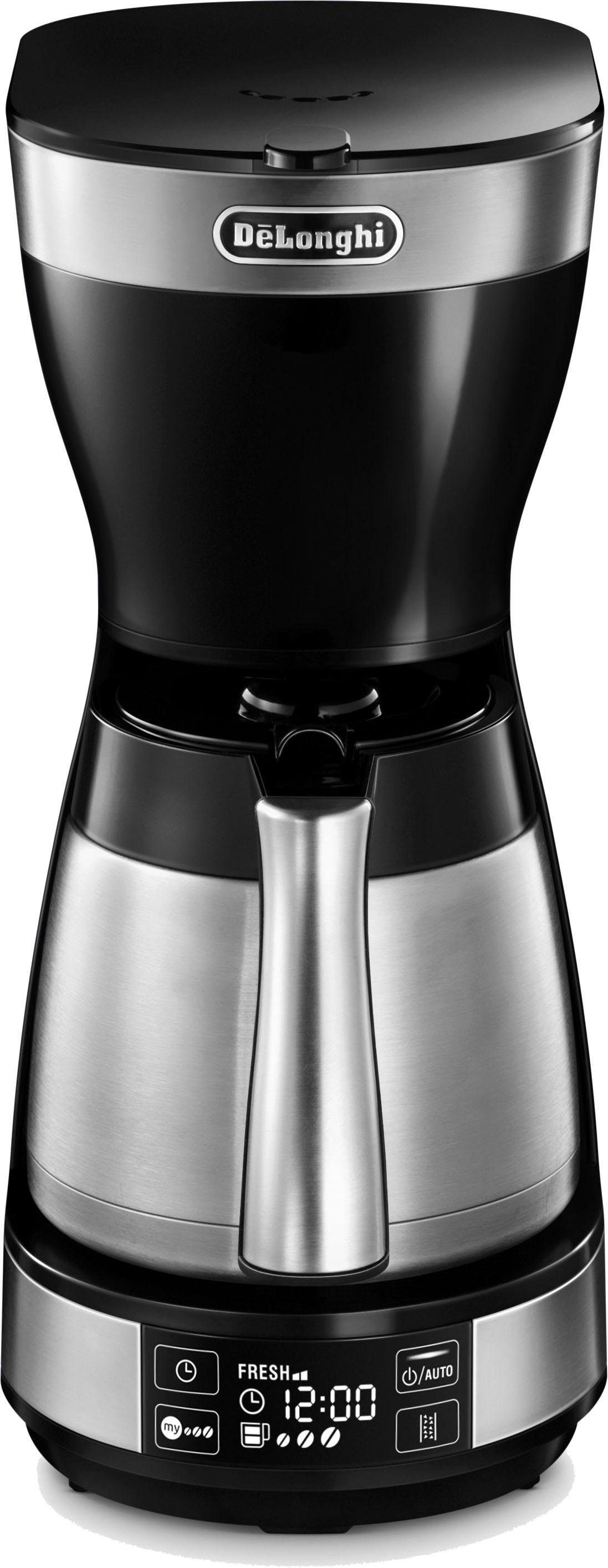 De'Longhi Filterkaffeemaschine »ICM 16731«, 1,25 l Kaffeekanne, Papierfilter