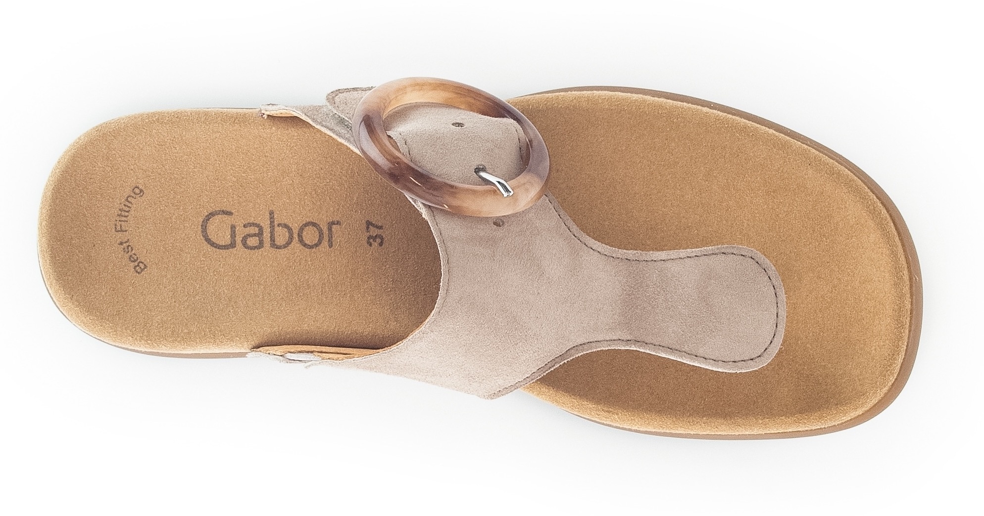 Gabor Dianette, Keilabsatz, Sommerschuh, Bequemschuh mit dekorativer Zierschnalle