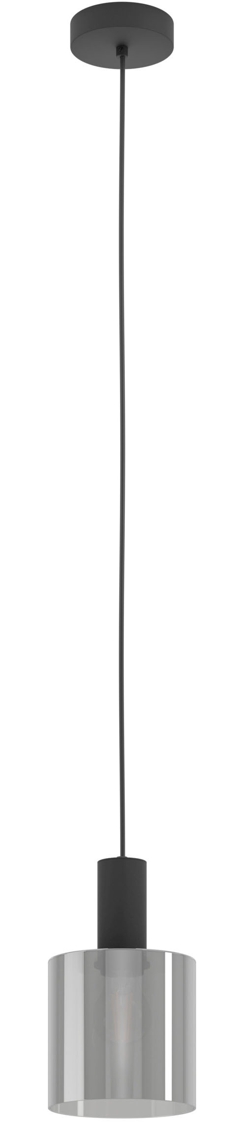 EGLO Hängeleuchte »GOROSIBA Pendellampe - Stahl - E27 - 1X40W - IP20« E27 1 Stk. Hängelampe, Deckenlampe, Wohnzimmer, Esszimmer, H110 x Ø15 cm