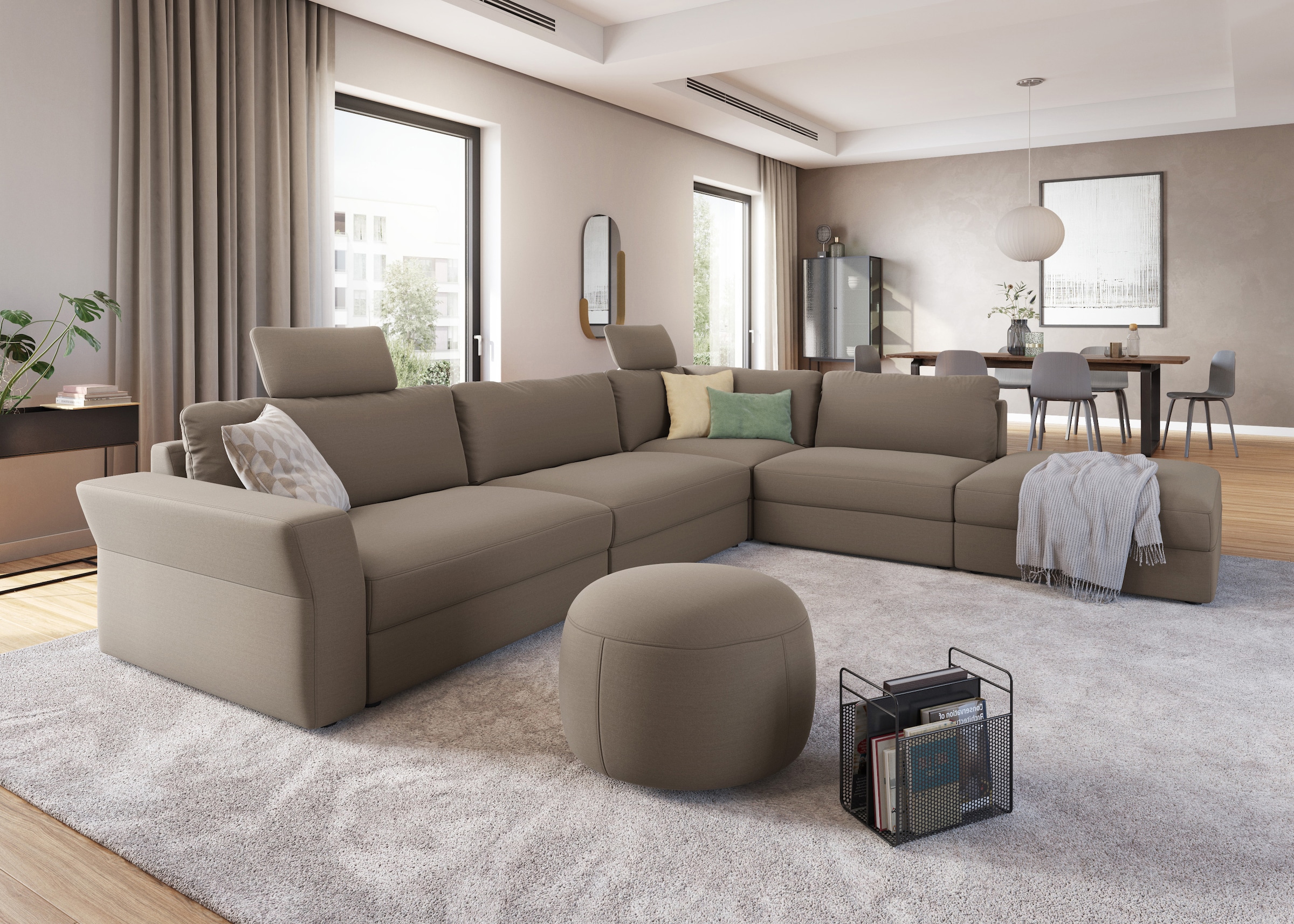 sit&more Ecksofa »Cadabra L-Form« Breite 356 cm, mit Sitztiefenverstellung günstig online kaufen