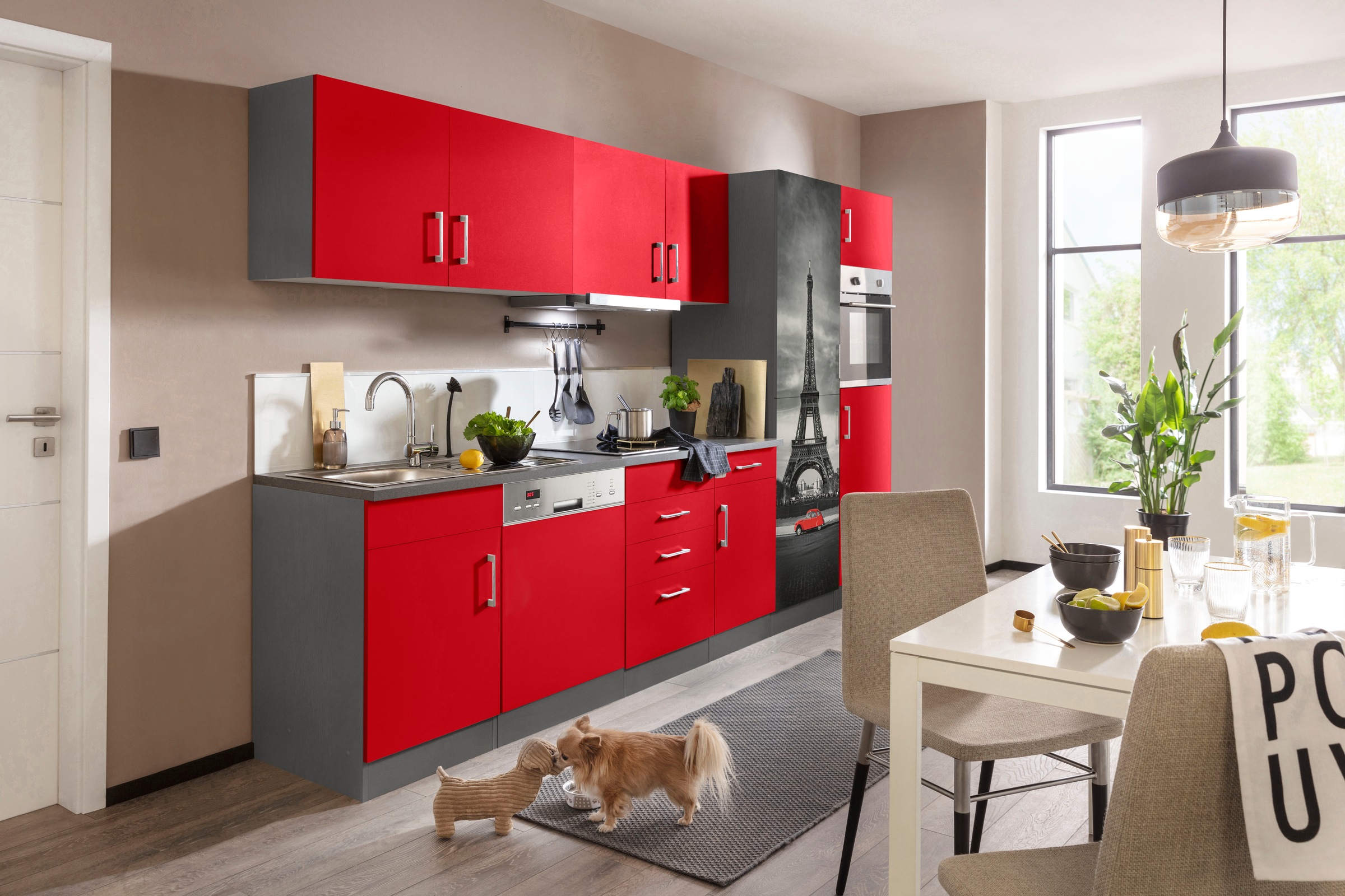 KOCHSTATION Küchenzeile "KS-Paris – Küchen mit einzigartigen Fotomotiven au günstig online kaufen