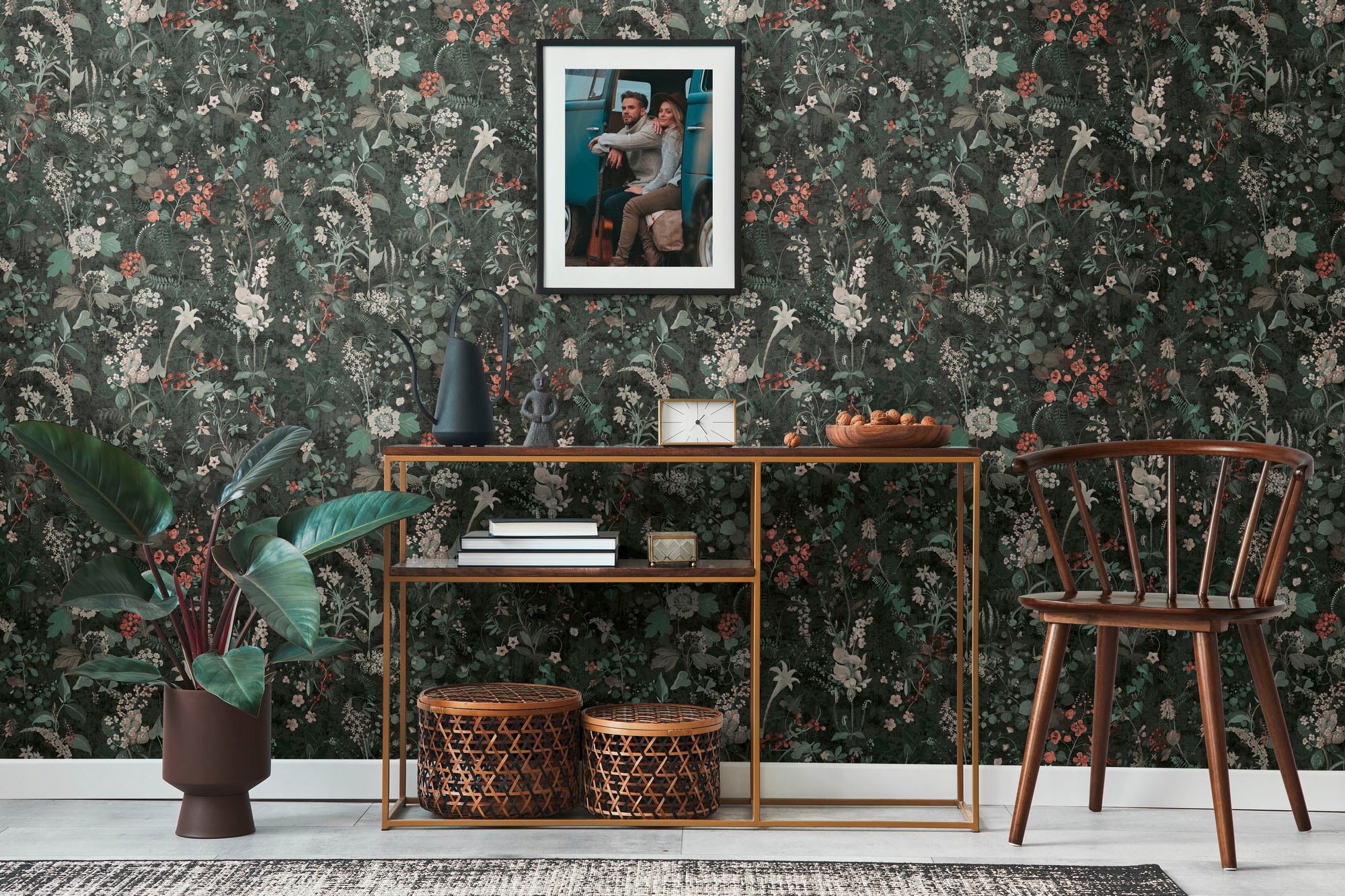 A.S. Création Vliestapete »THE BOS Landhaus Blumentapete« gemustert | matt | neutral strukturiert Pflanzen Floral Tapeten Wohnzimmer Schlafzimmer Küche Design Optik