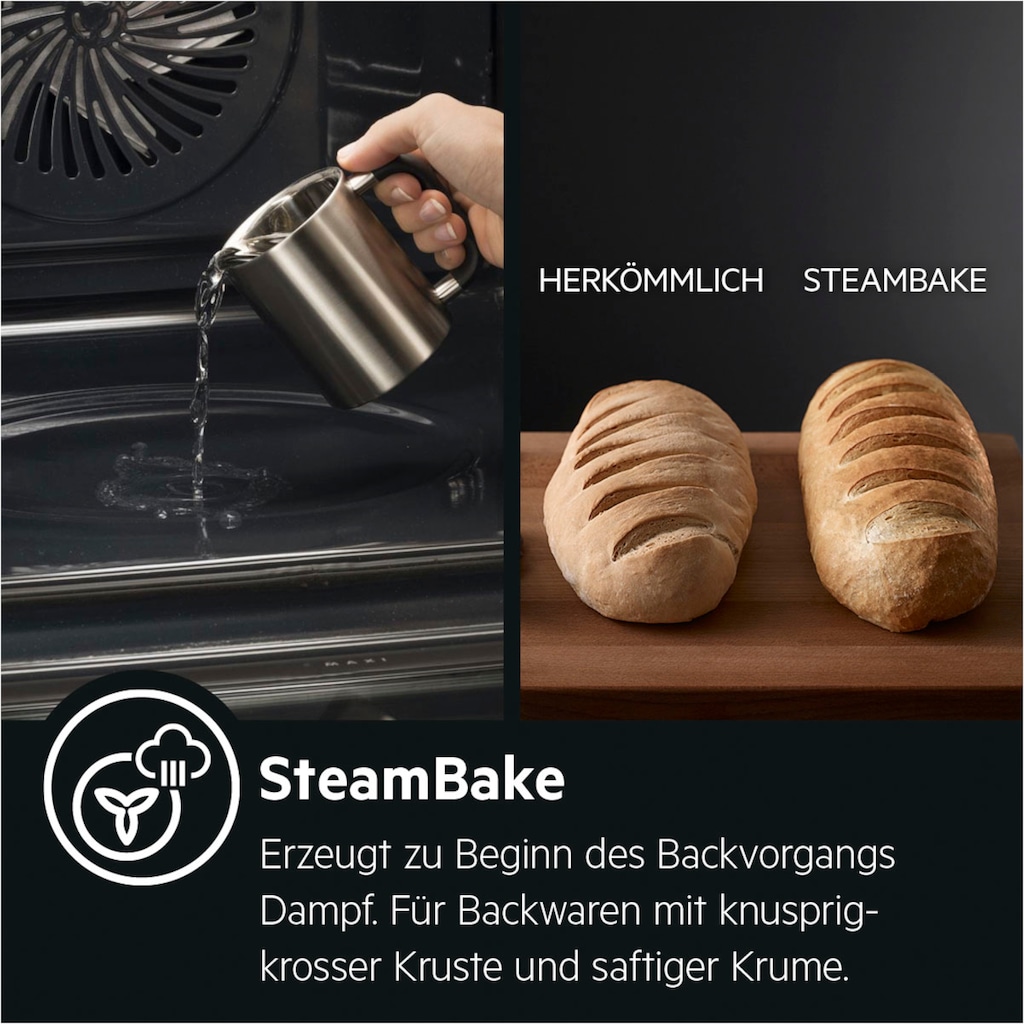 AEG Einbaubackofen »BEB331010M 944 188 242«, BEB331010M, mit Backauszug, Aqua-Reinigungsfunktion