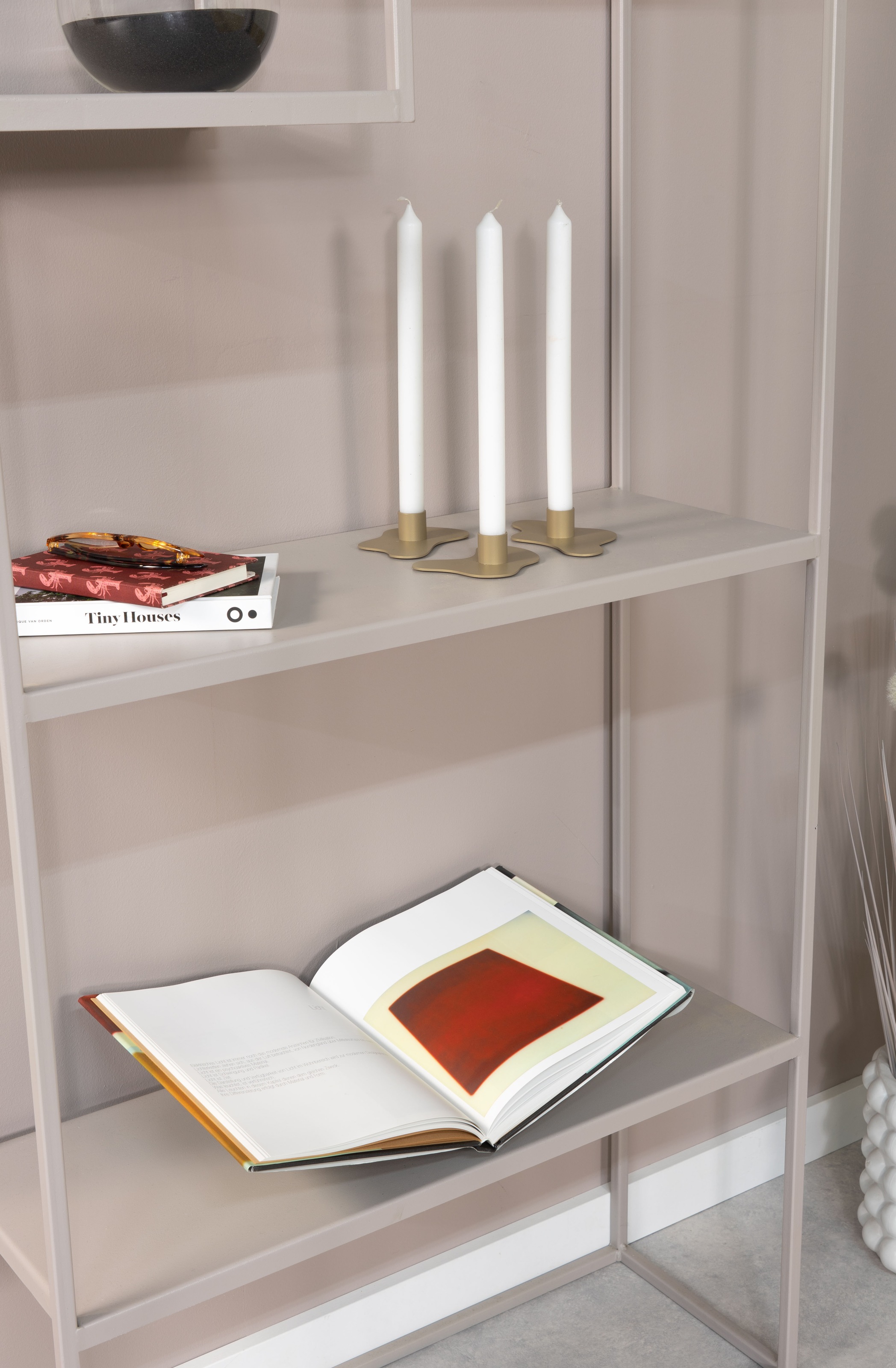 Spinder Design Buchstütze »ATALANTA«, (2 St.), Moderner Buchständer aus pulverbeschichtetem Stahl