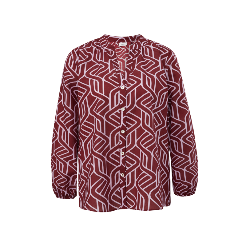 S.OLIVER BLACK LABEL Langarmbluse mit Allover-Print red 40 40 Bluse von s.OLIVER BLACK LABEL