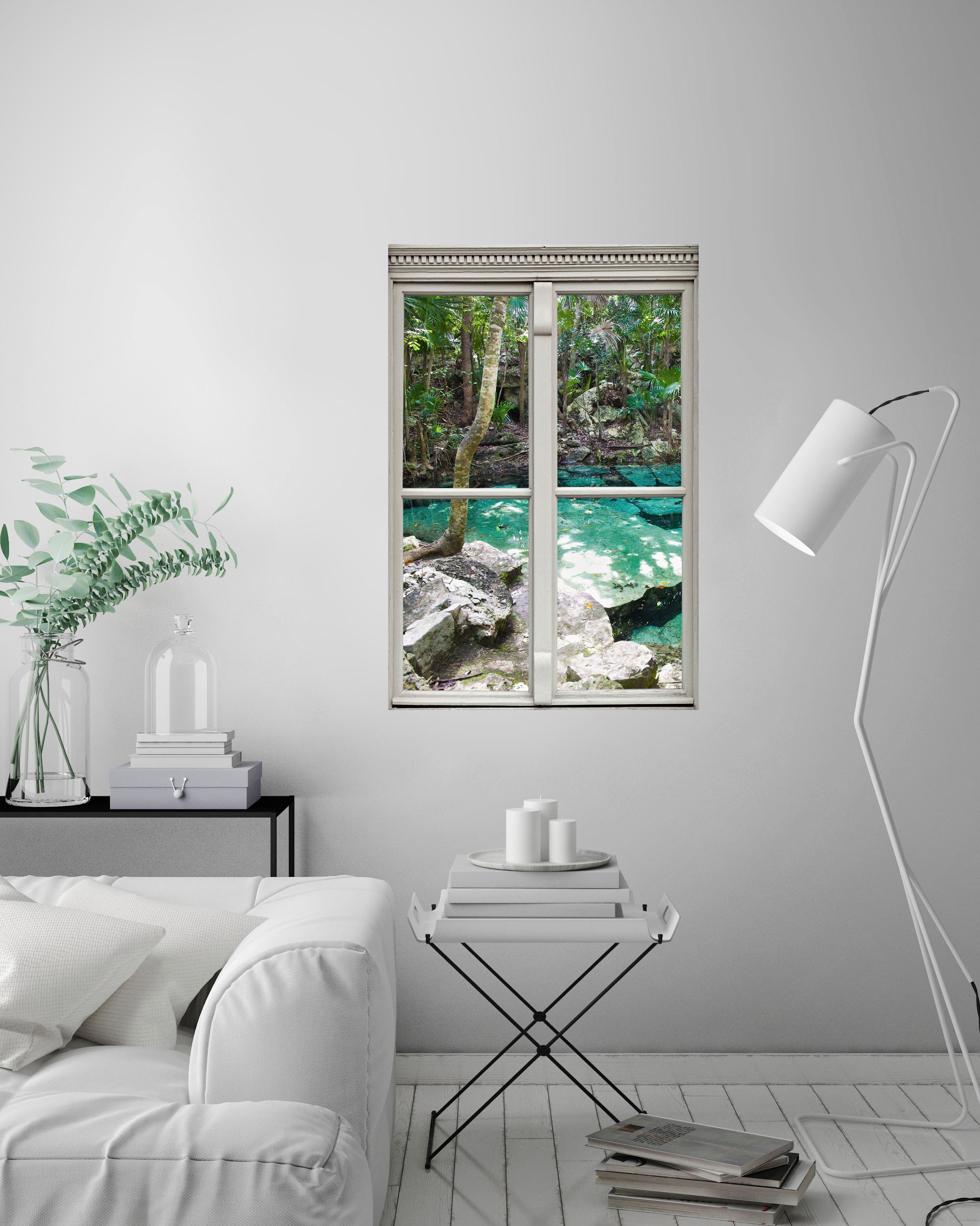 queence Wandsticker »Bach«, Wandsticker, Wandbild, selbstklebend, 3D, Fenster
