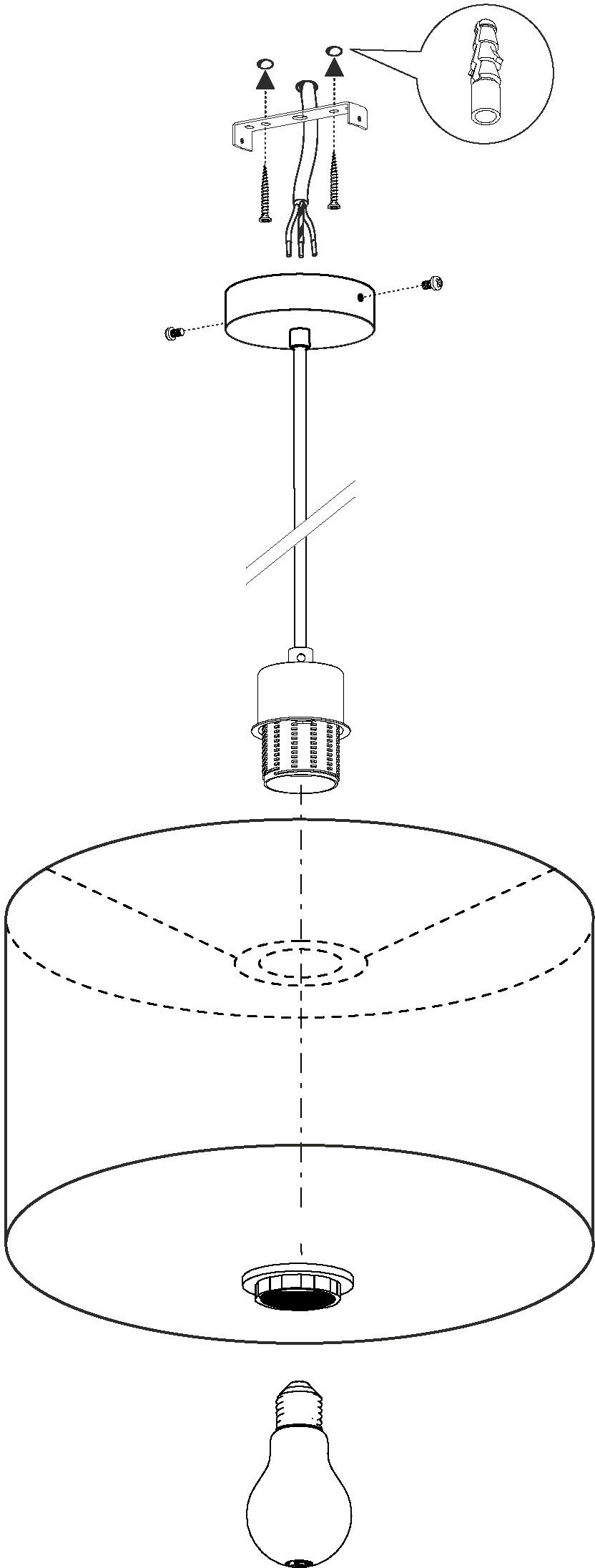 EGLO Pendelleuchte Pendellampe flammig-flammig, auf 1 Rechnung bestellen Stoff / nickel-matt / Ø38 aus cm »PASTERI«, H110 x