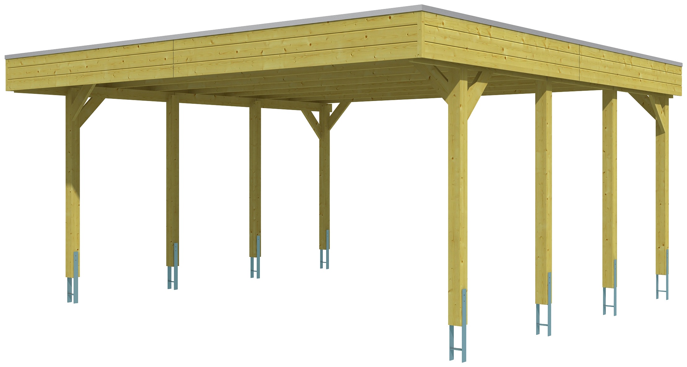 Skanholz Doppelcarport »Friesland«, Nadelholz, 514 cm, grün