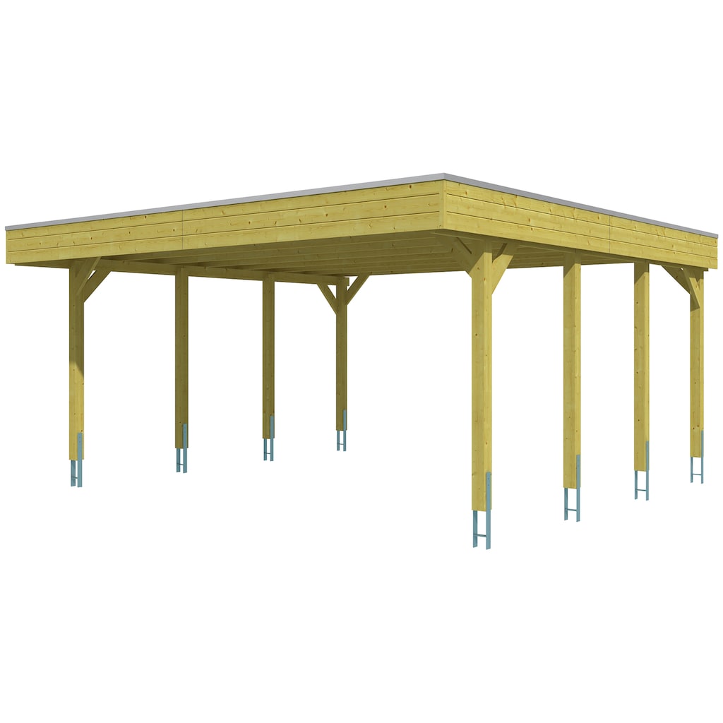 Skanholz Doppelcarport »Friesland«, Nadelholz, 514 cm, grün