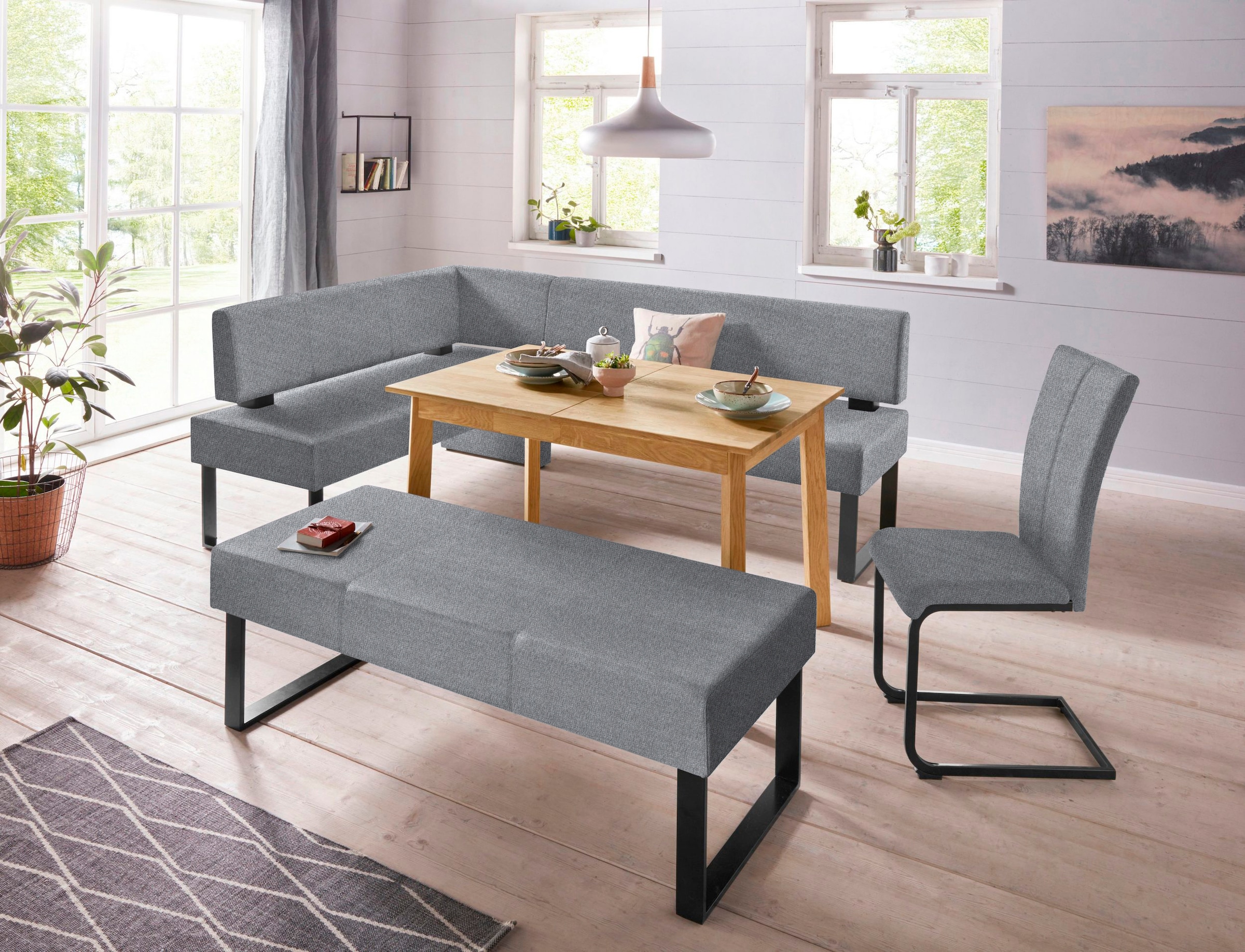 Home affaire Sitzbank »Oliver«, Breite 140cm, mit Metallgestell