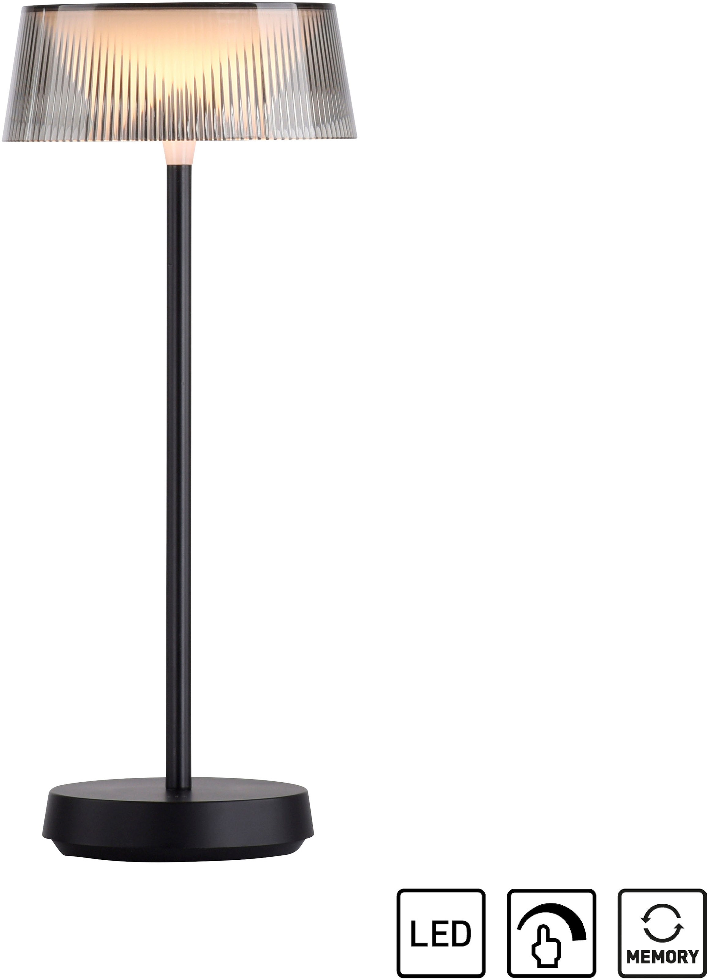 JUST LIGHT Tischleuchte »DORA«, 1 flammig, Leuchtmittel LED-Board | LED fest integriert, dimmbar über Touchdimmer