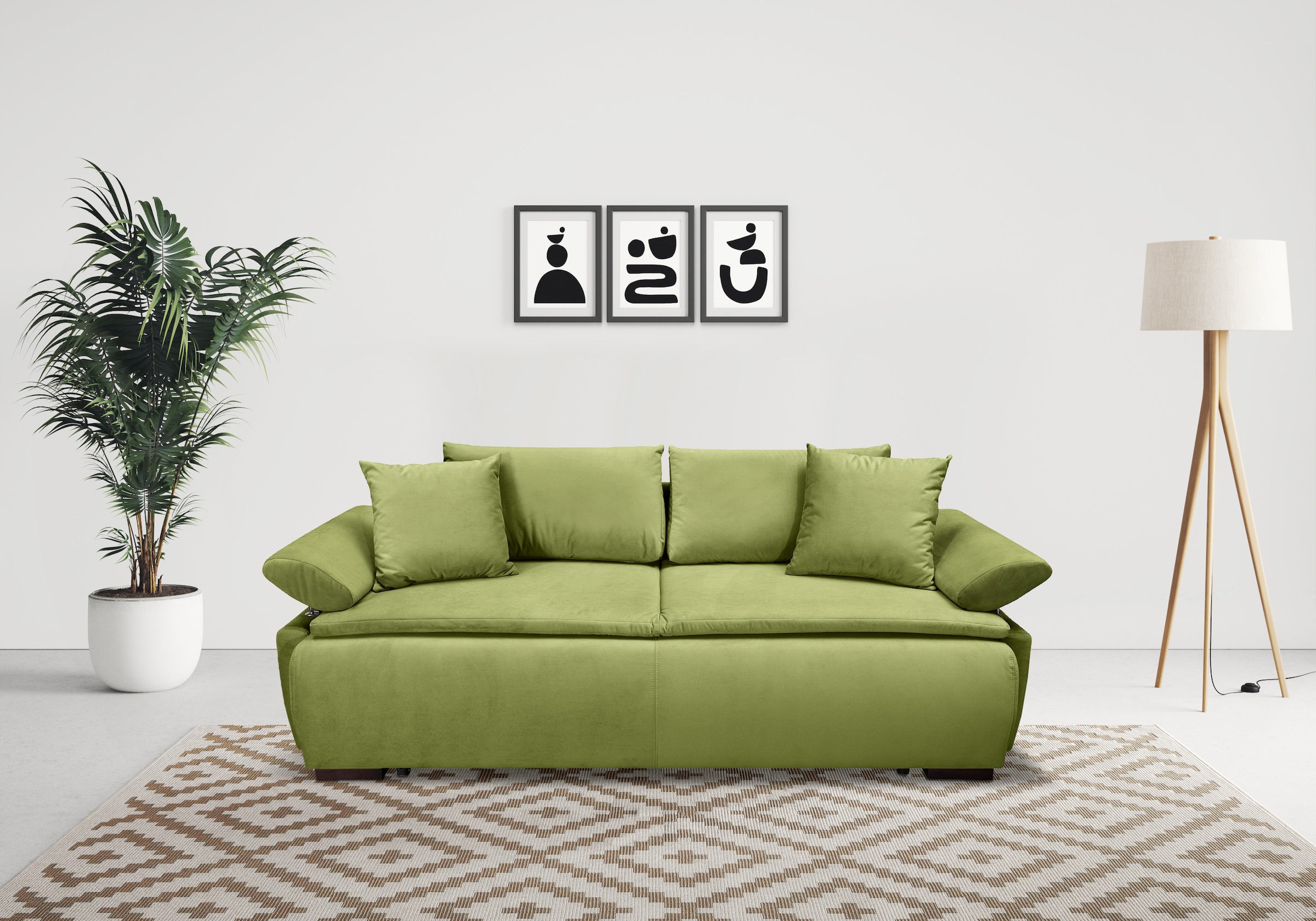 Home affaire Schlafsofa »Romeo« mit Boxspringaufbau, Bettfunktion & Bettkas günstig online kaufen