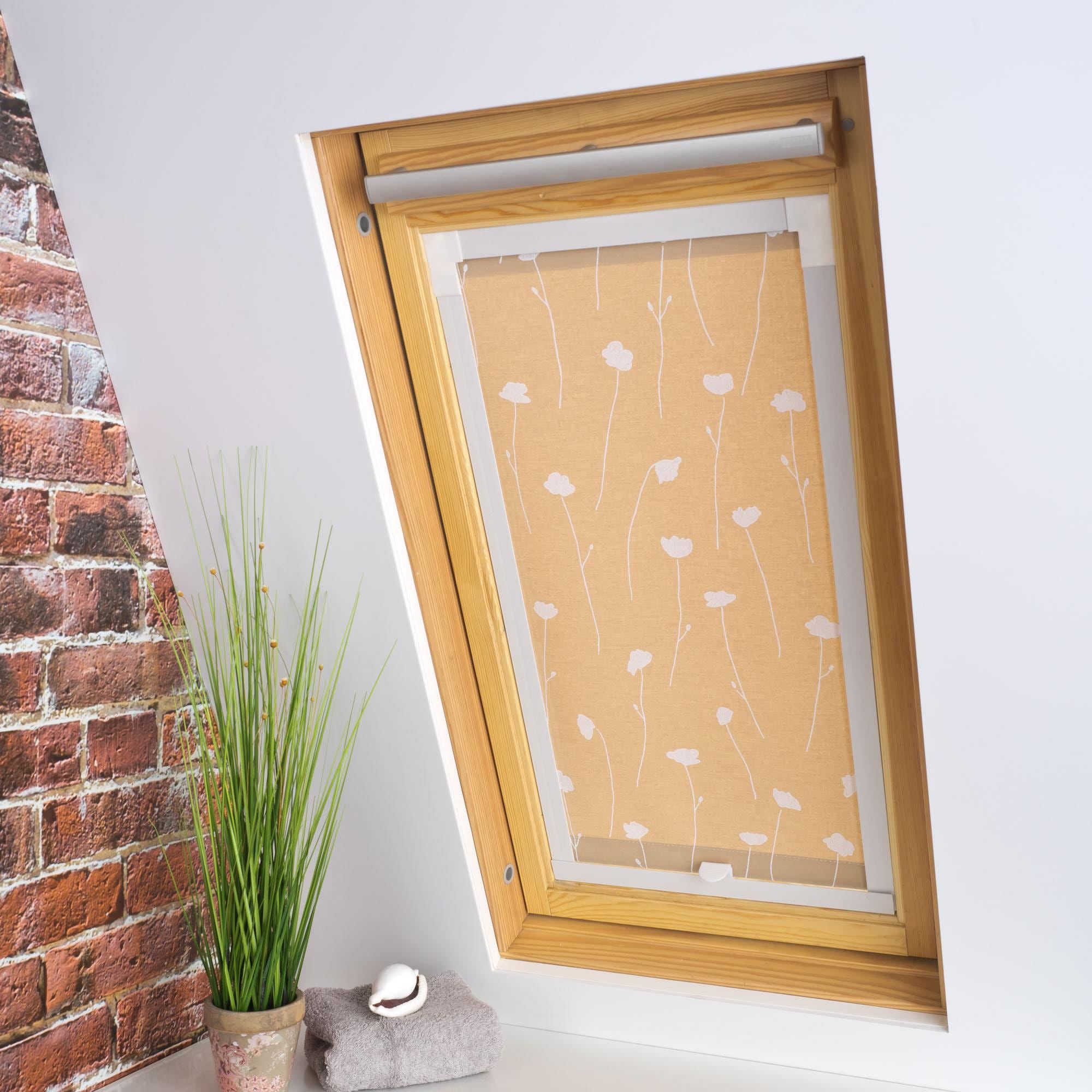 Liedeco Dachfensterrollo »Dekor«, Lichtschutz, in Führungsschienen, Dachfensterrollo Dekor