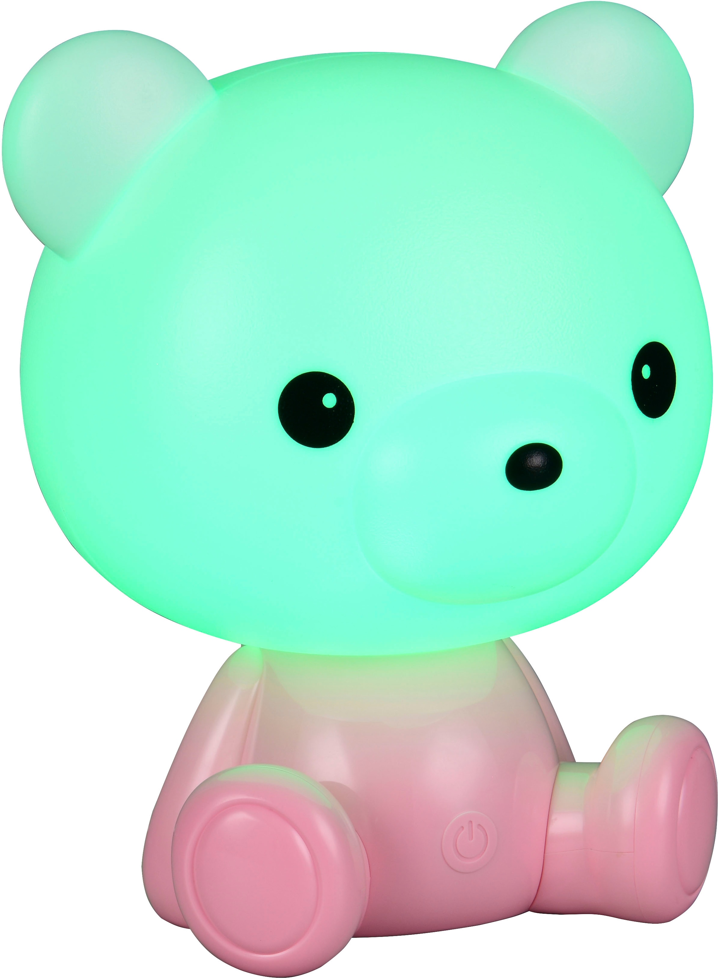 REALITY Leuchten LED Tischleuchte »CUTIE, Kinderzimmer Tischleuchte Nachttischleuchte Bären Optik, RGB«, 1 flammig, Leuchtmittel LED-Board | LED fest integriert, 0,3W 30 Lumen warmweiß 3000K, RGB Farbwechsel Modus, USB-Anschluss