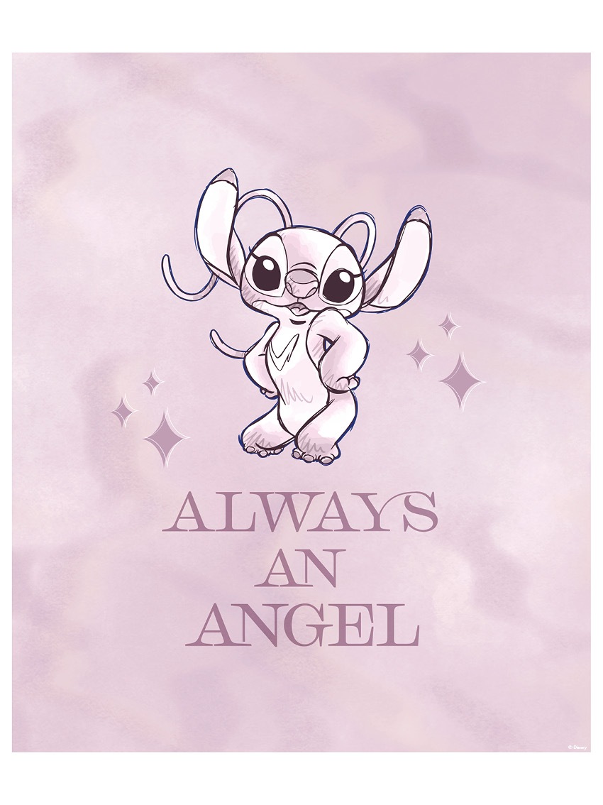 Komar Bild »Stitch Always an Angel«, Disney, (1 St.), Wandbild zur Dekoration im Kinderzimmer - ohne Rahmen