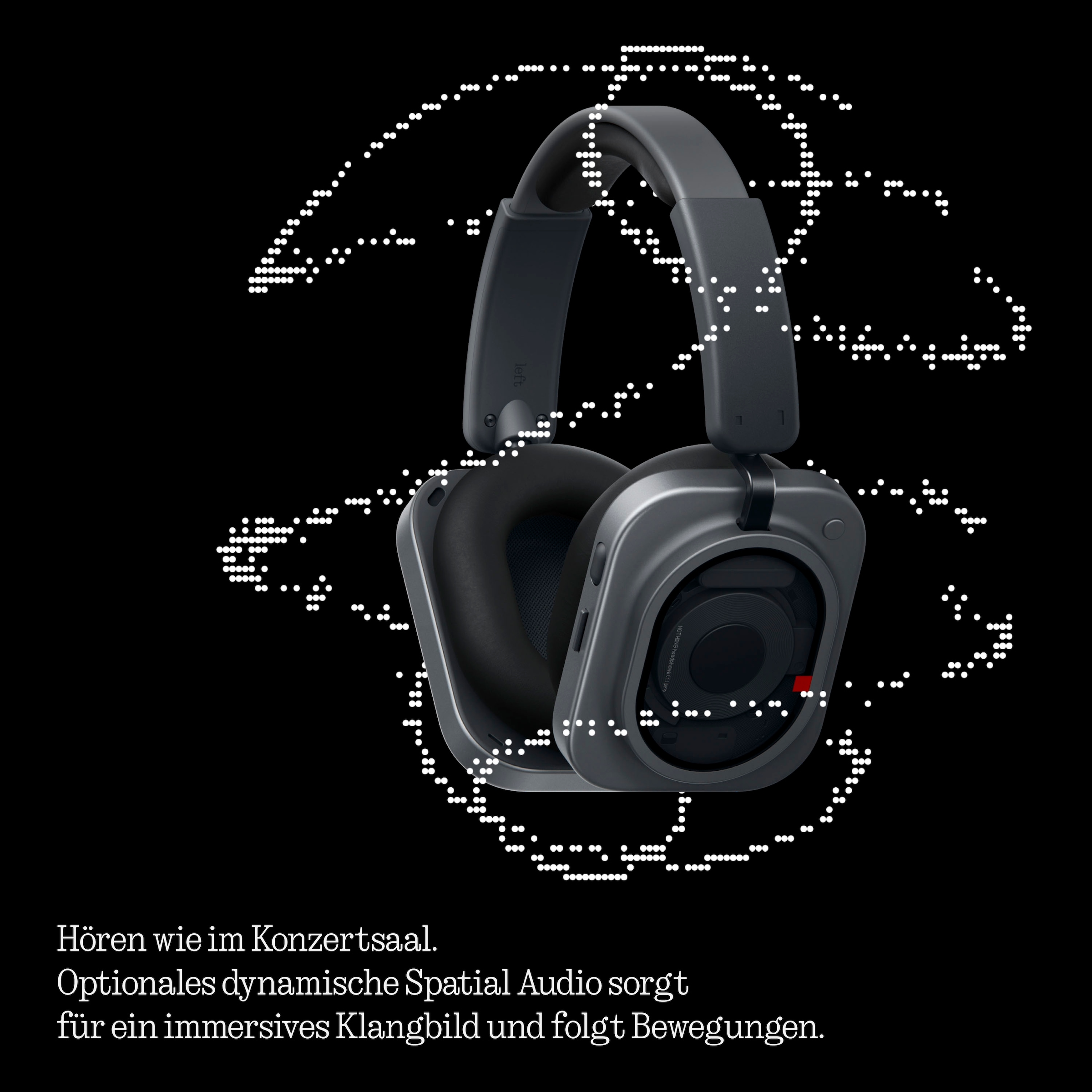NOTHING Over-Ear-Kopfhörer »Headphone (1) Pro« Bluetooth Active Noise Cancelling (ANC)
