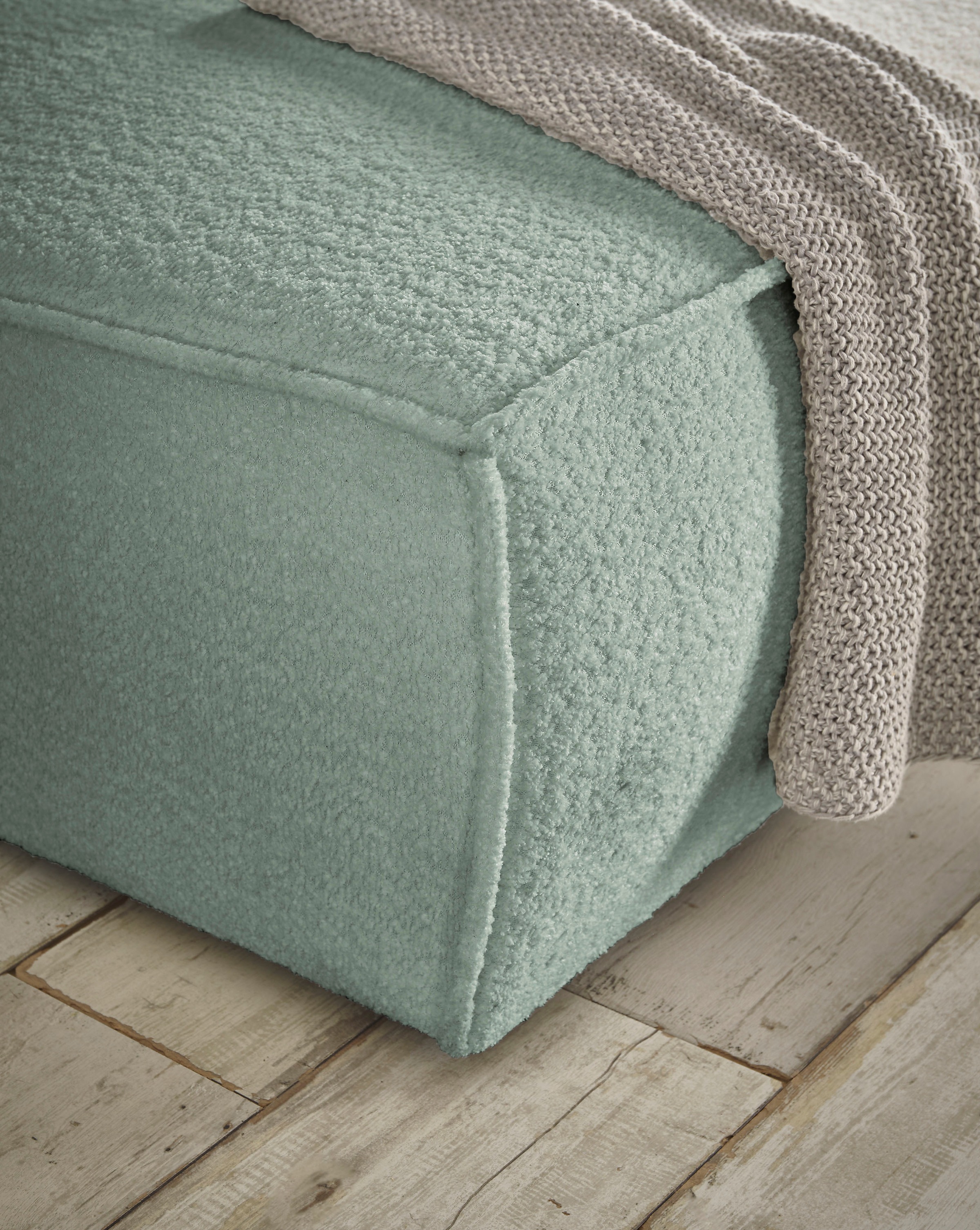 andas Wohnlandschaft »FINNLEY U-Form XXL 329 cm, Schlafsofa, Schlaffunktion m. Bettkasten«, (194/139 cm), Bouclé, Struktur und Cord