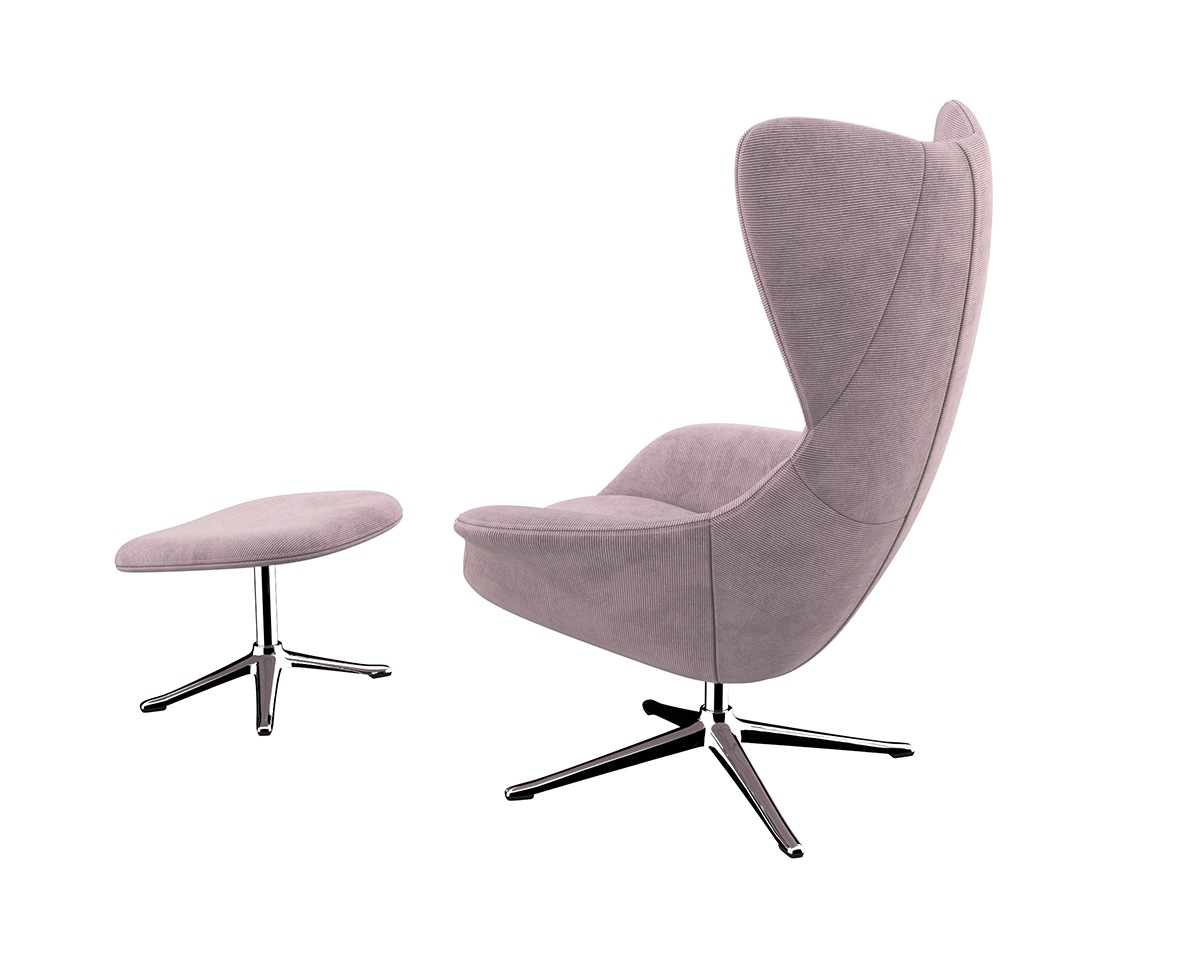FLEXLUX Ohrensessel »Stilo Relaxsessel, TV-Sessel, OTTOs Choice«, Solitär, Stil-Ikone, drehbar, Fuß Aluminium
