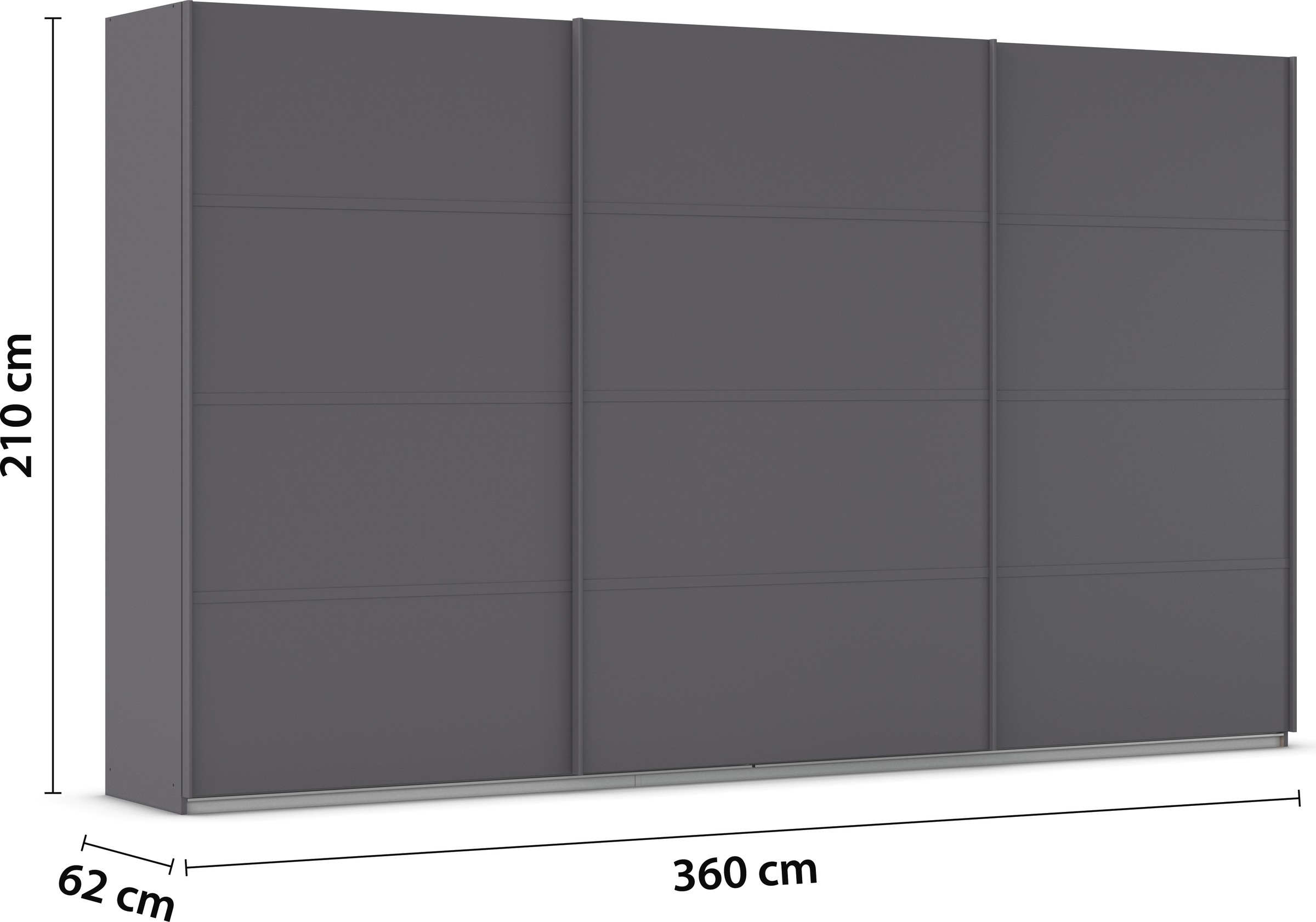 rauch Kleiderschrank »Schwebetürenschrank Garderobe Schrank TOP ANGEBOT Avola«, (in 3 verschiedenen Ausstattungen BASIC/CLASSIC/PREMIUM), mit eleganten Zierleisten in Chrom, Schwarz oder Weiß MADE IN GERMANY