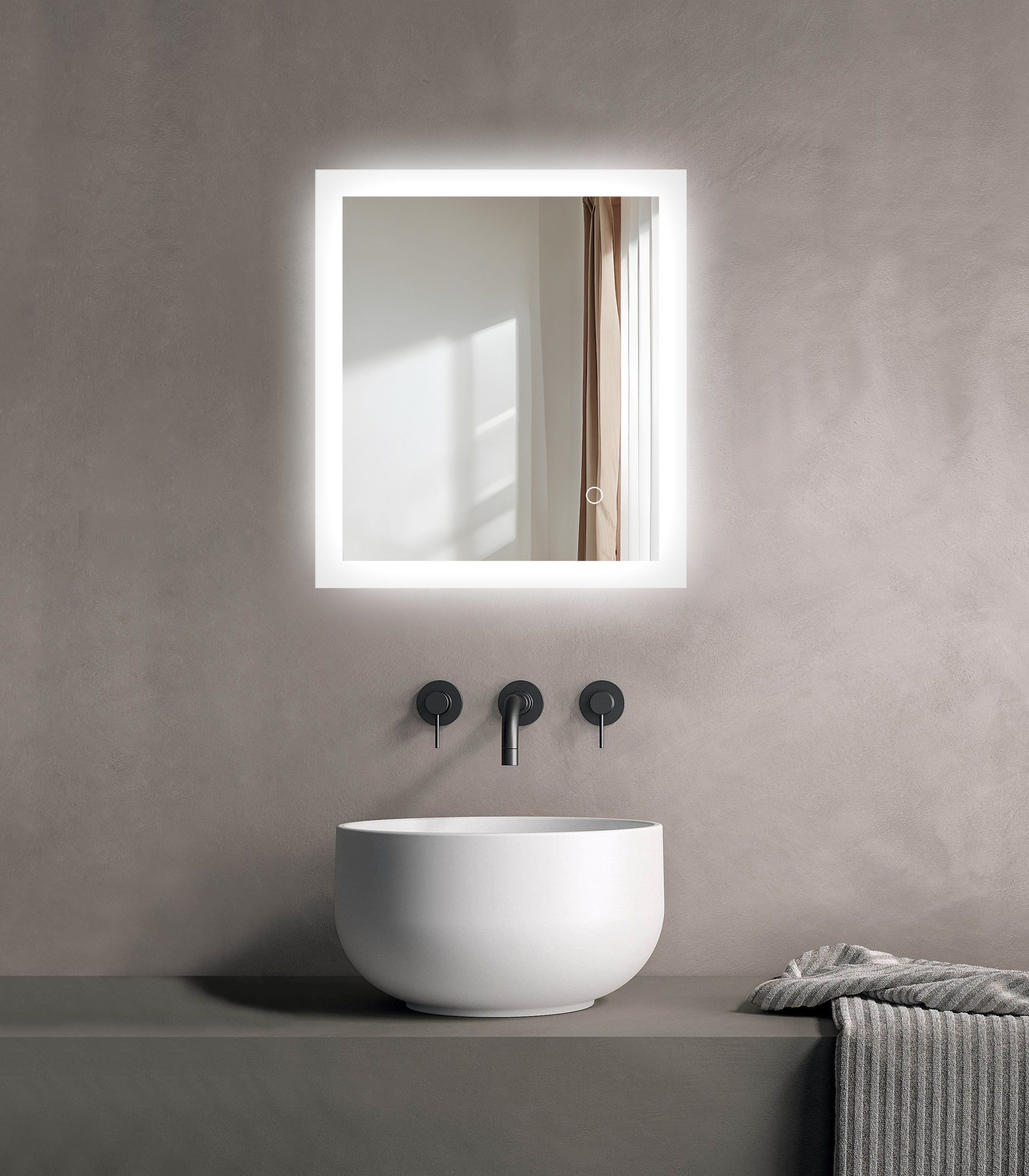 welltime LED-Lichtspiegel »Harmony«, mit Lichtfarbenwechsler und Dimmschalt günstig online kaufen