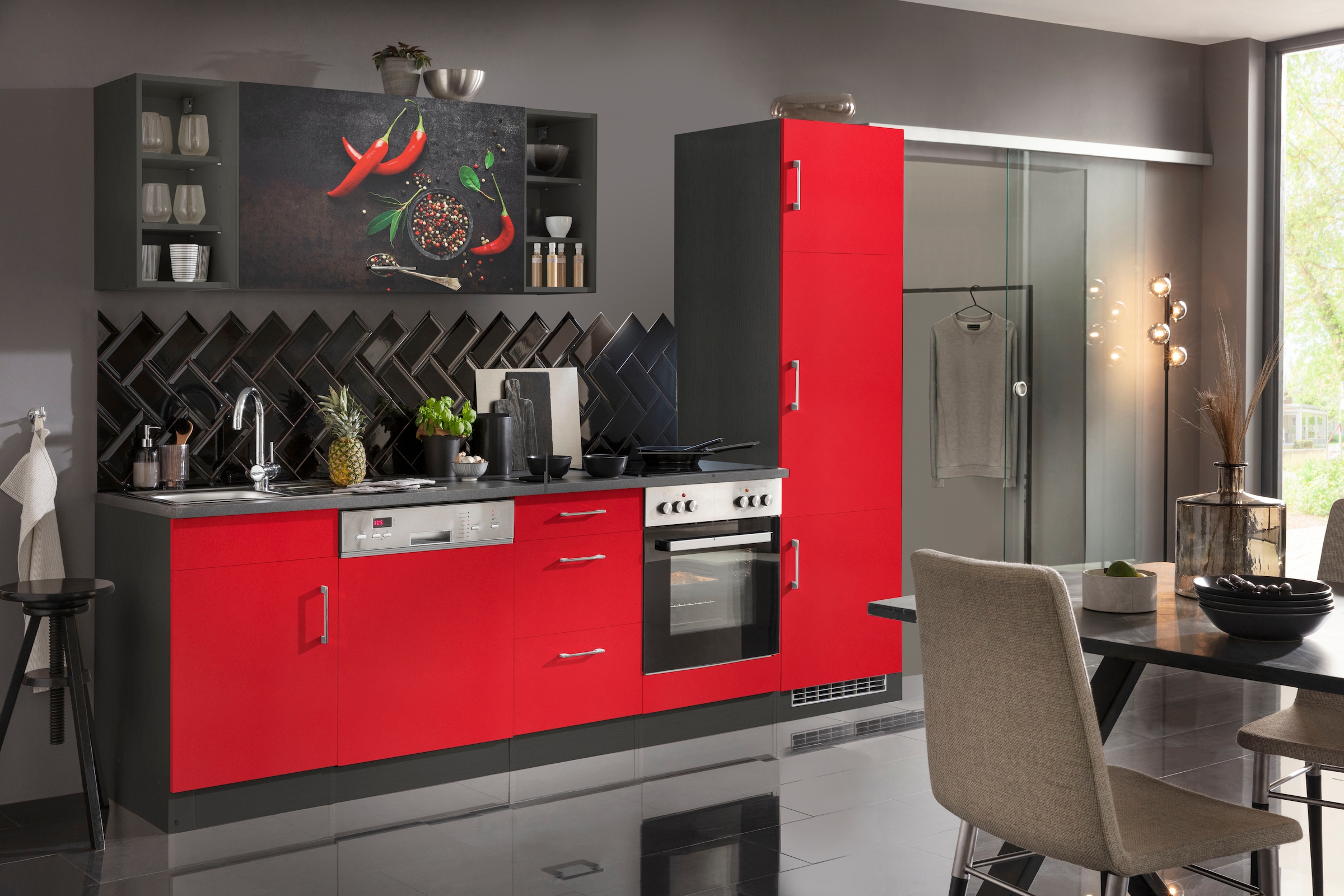 KOCHSTATION Küchenzeile »KS-Paris – Küchen mit einzigartigen Fotomotiven au günstig online kaufen