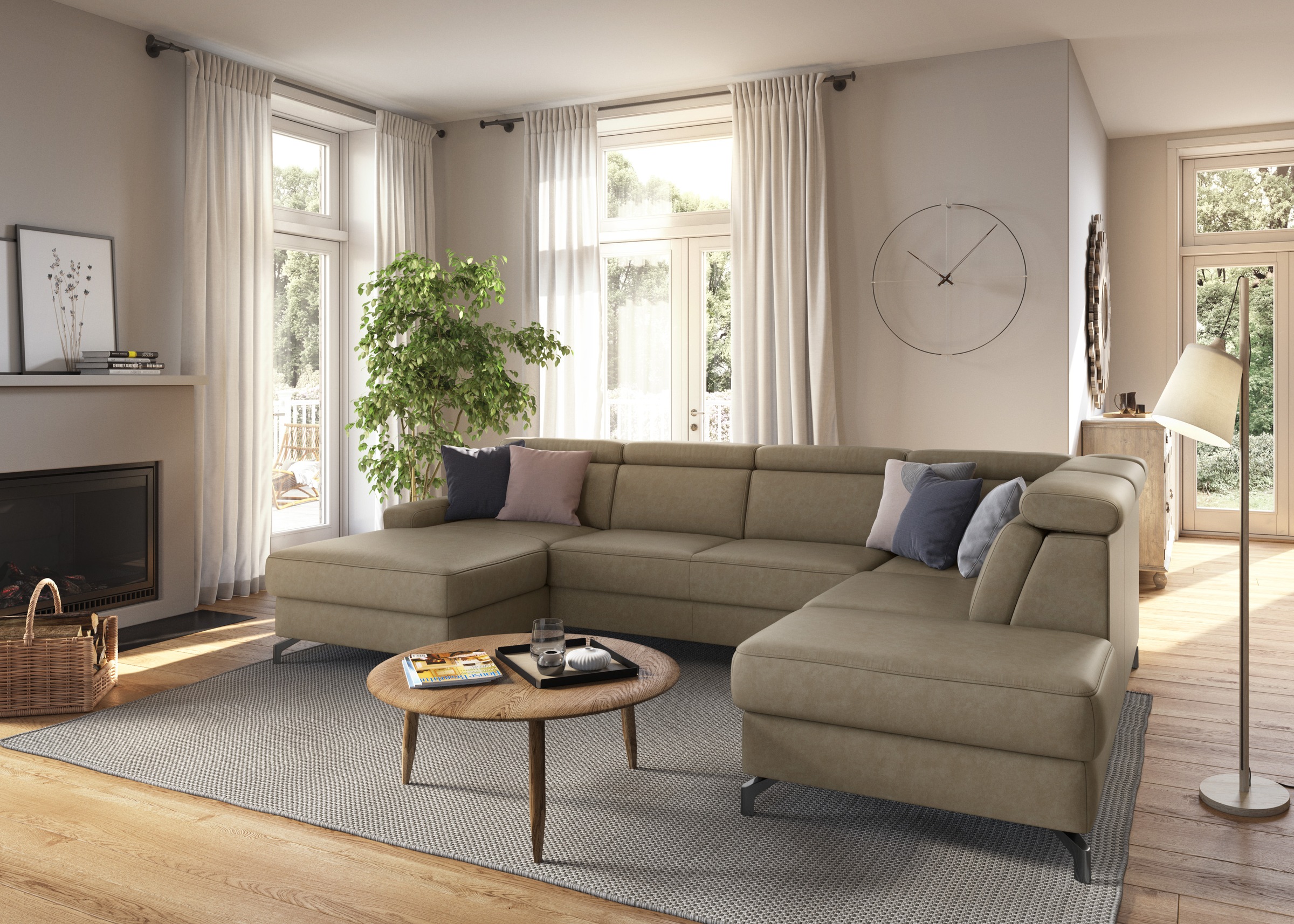 sit&more Wohnlandschaft »Scarlett U-Form« inklusive Kopfteilverstellung, wa günstig online kaufen