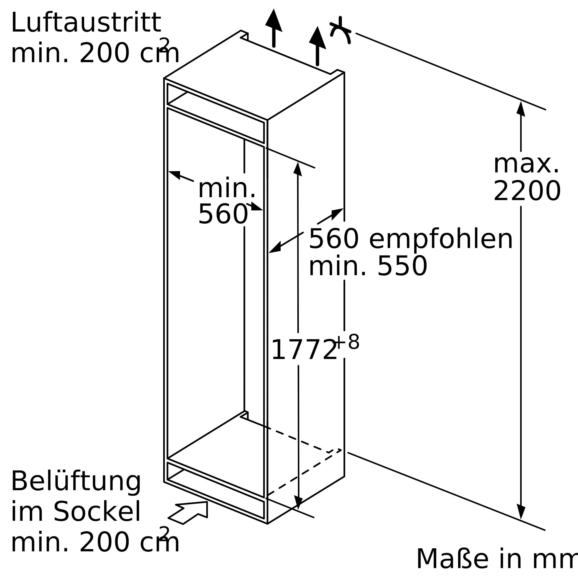 NEFF Einbaukühlschrank N 90 »KI8813FE0«, Fresh Safe 3: Feuchtzone und Trockenzone für verschiedene Lebensmittel
